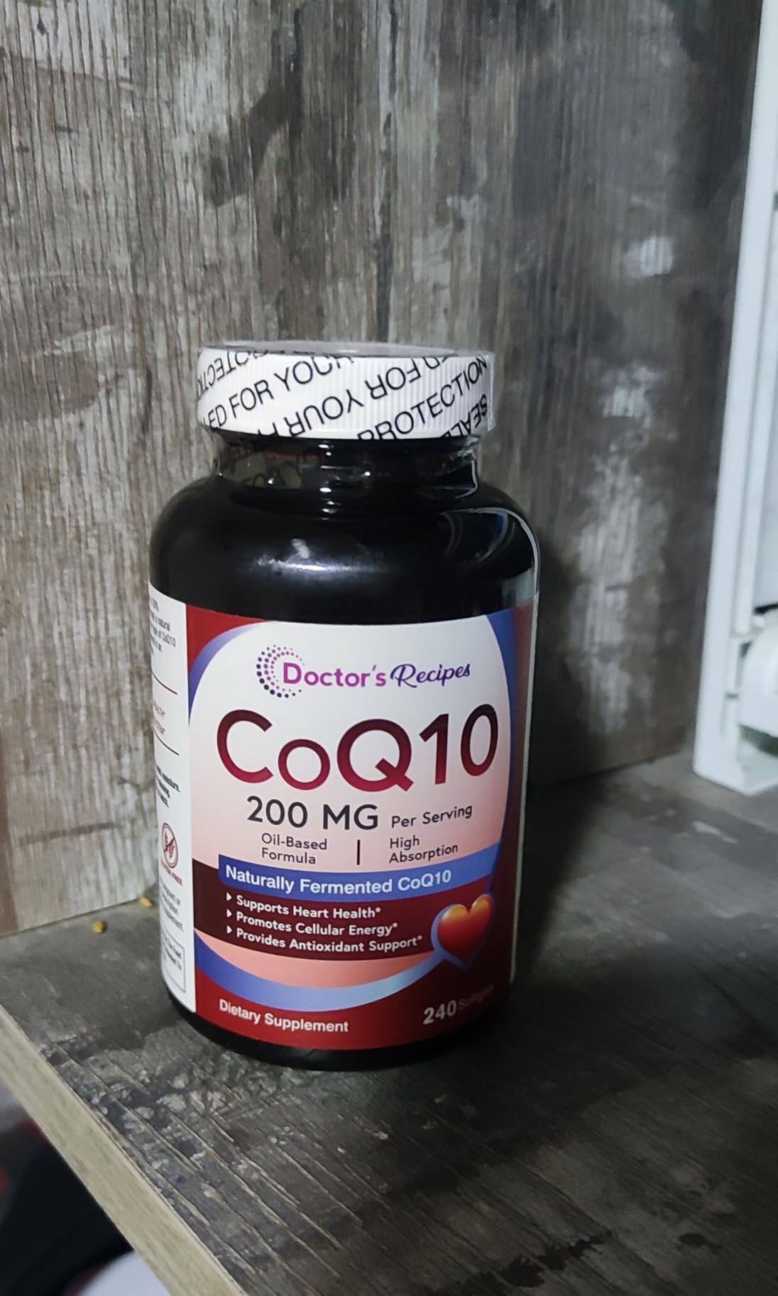 Doctor's Recipes CoQ10 200mg Per Serving, High Absorption Coenzyme Q10 Supplement with Olive Oil, Heart & Vascular Health, Energy Production & Antioxidant Support, 2 Month Supply, 120 Softgels customer photo 1