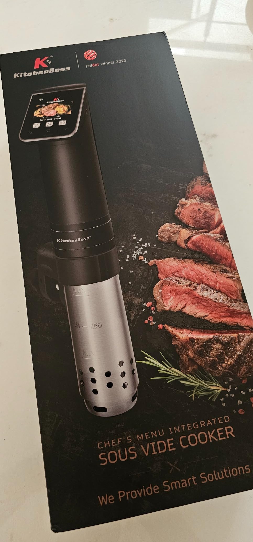KitchenBoss WiFi Sous Vide Cooker Ultra-quiet 1100W Sous Vide G330 | IPX7 Waterproof Sous-vide Cooking Machine Stainless Steel Immersion Circulator with TFT Preset Recipes APP Control Black customer photo 2