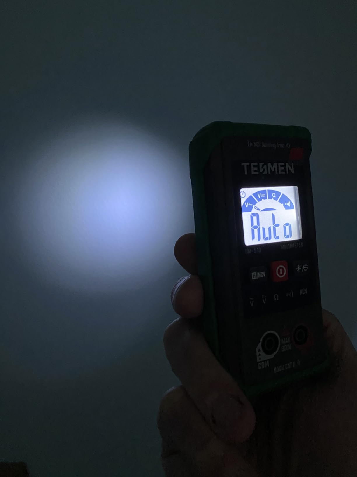TM-510 Digital Multimeter, 4000 Counts, Smart Measurement, Auto-Ranging Voltmeter; Voltage Tester with Non-Contact Voltage Function, Measures AC/DC Voltage, Resistance, Continuity – Green customer photo 1