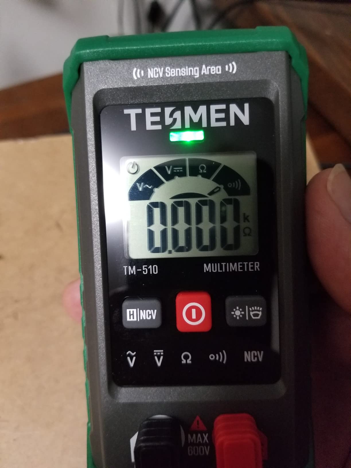 TM-510 Digital Multimeter, 4000 Counts, Smart Measurement, Auto-Ranging Voltmeter; Voltage Tester with Non-Contact Voltage Function, Measures AC/DC Voltage, Resistance, Continuity – Green customer photo 2