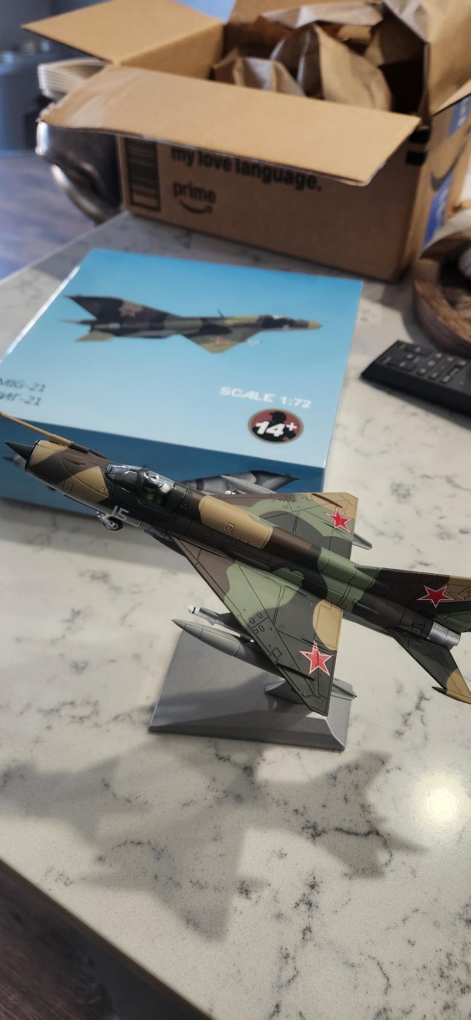 1/72 Scale MiG-21 Soviet Union Fighter Attack Model | Diecast Military Aircraft Model Display for Display Collection or Gift customer photo 2