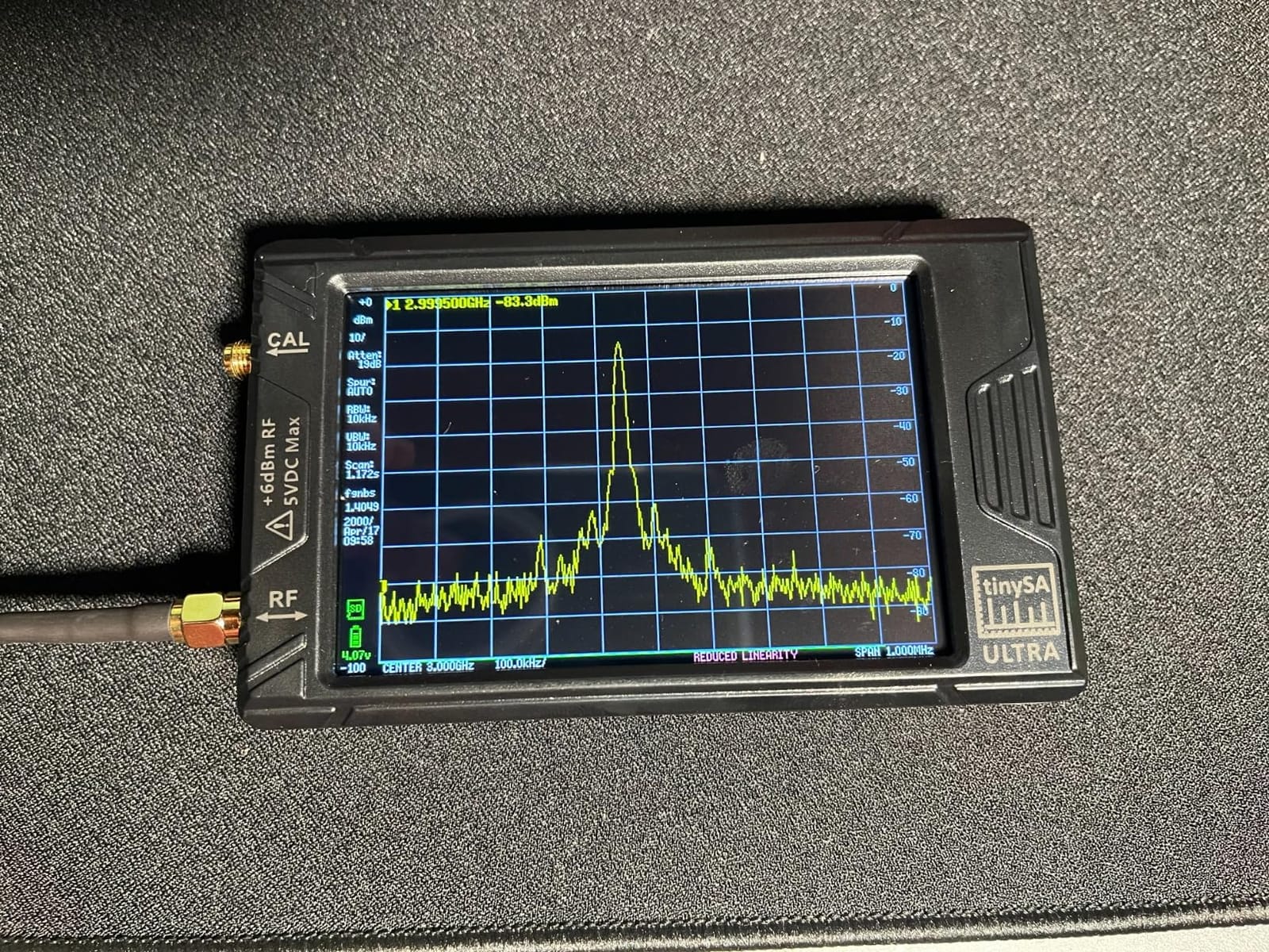AURSINC TinySA Ultra+ ZS406 Spectrum Analyzer, 4.0