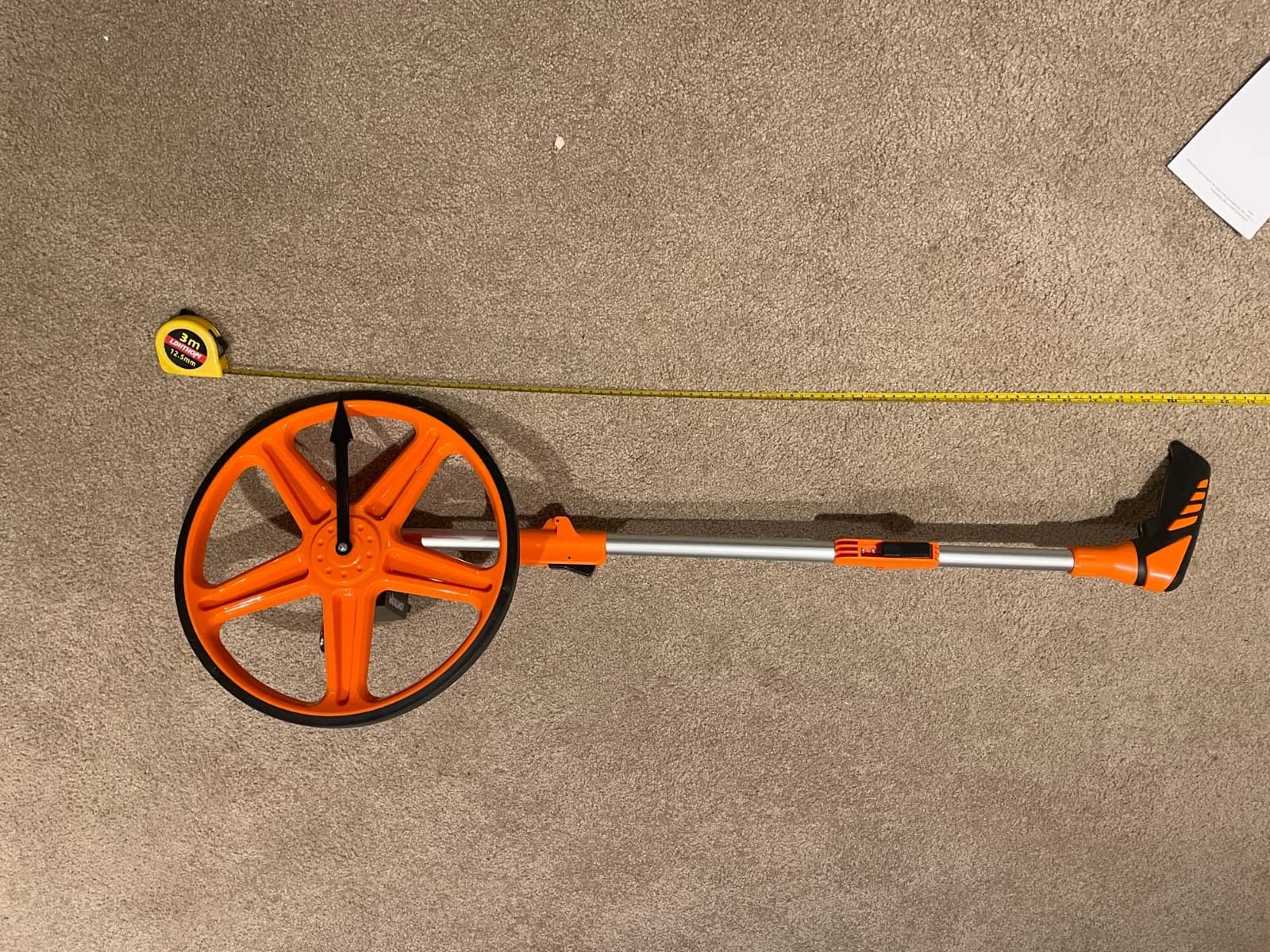 SILVEL 12 Inch Measuring Wheel, MAX9999FT Measuring Wheel in Feet and Inches, One key to Zero Rolling Tape Measuring Wheels, Orange customer photo 2