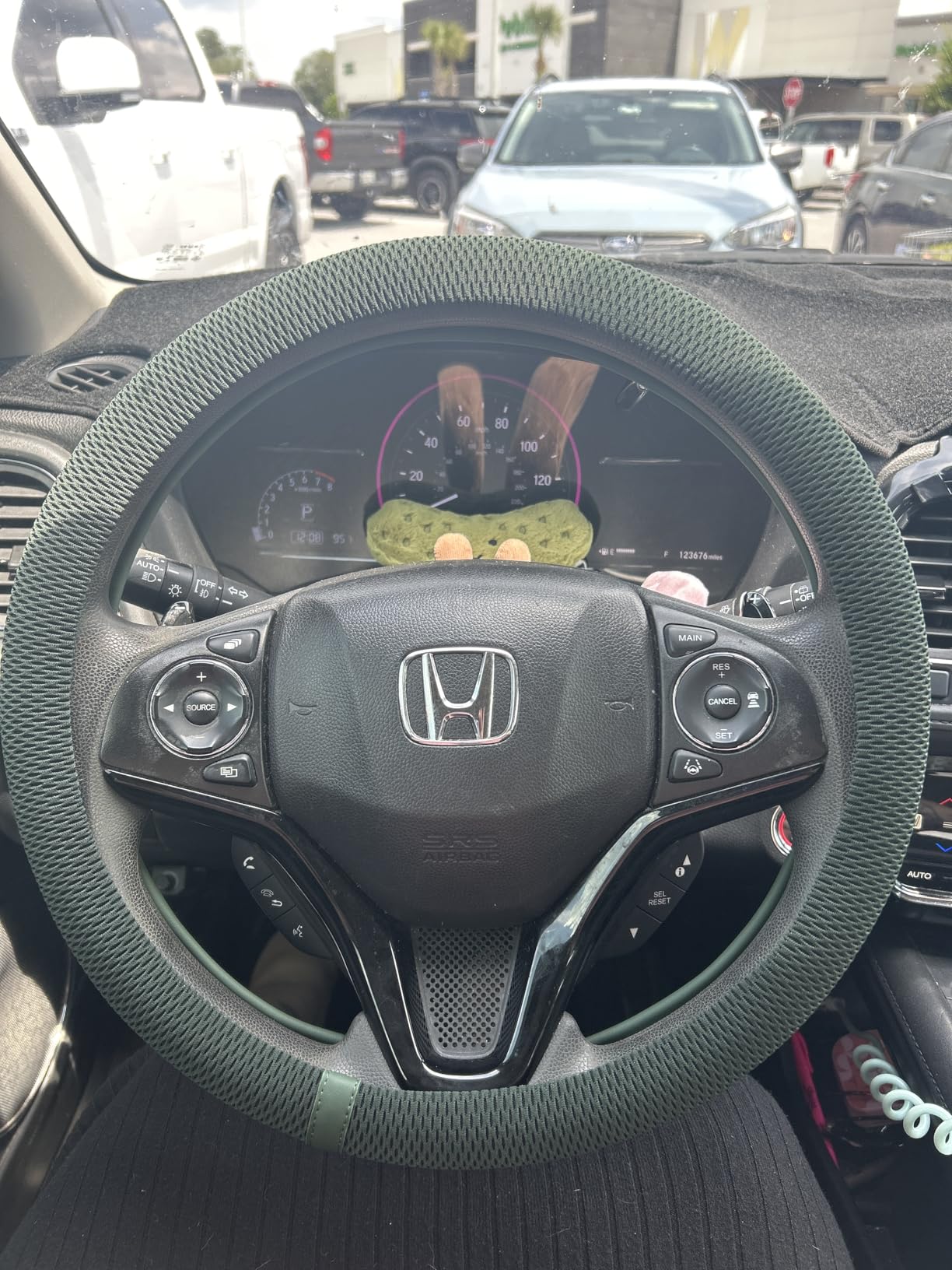 LKWLIKEI Car Steering Wheel Cover, Universal 15 inch, The Latest Microfiber Leather Breathable Technology Fabric, Non-Slip, Comfortable, Warm in Winter and Cool in Summer, Grey customer photo 2