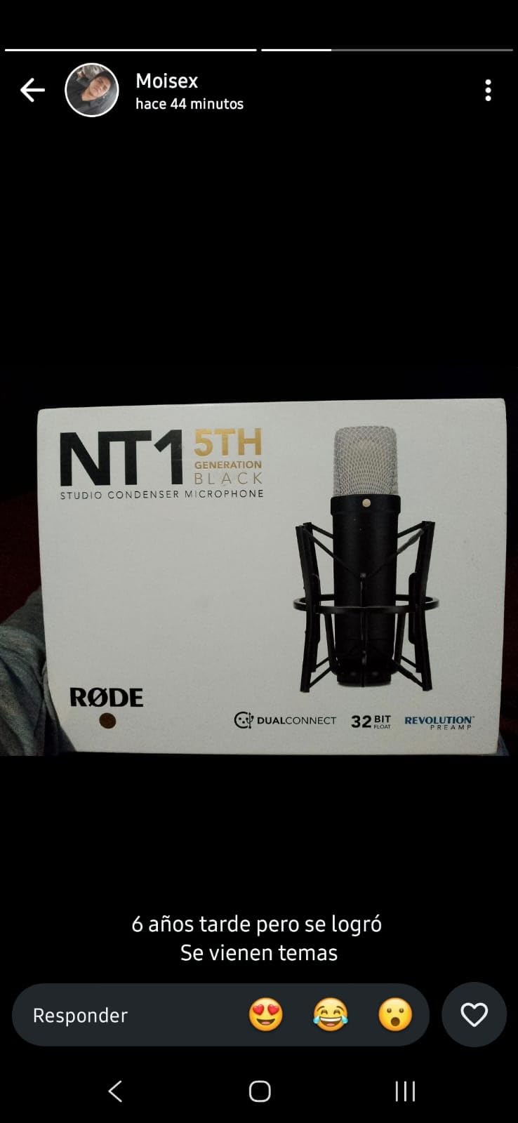 RØDE NT1 5th Gen Studio Condenser Microphone, XLR + USB-C, Silver | XLR and USB Outputs, Shock Mount and Pop Filter Included, Music Production, Vocal Recording, Podcasting customer photo 1