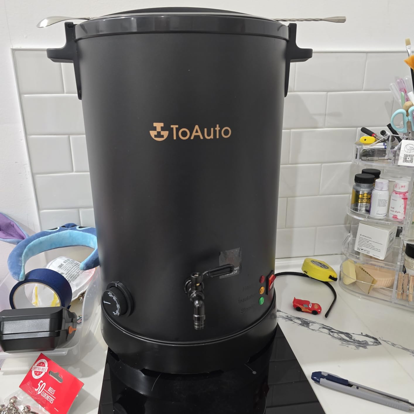 TOAUTO Commercial Wax Melter for Candle Making 15Qts Large Electric Wax Melting Pot for Candle Making Business with Temperature Control & Quick Pour Spout 110V / 1100W customer photo 1