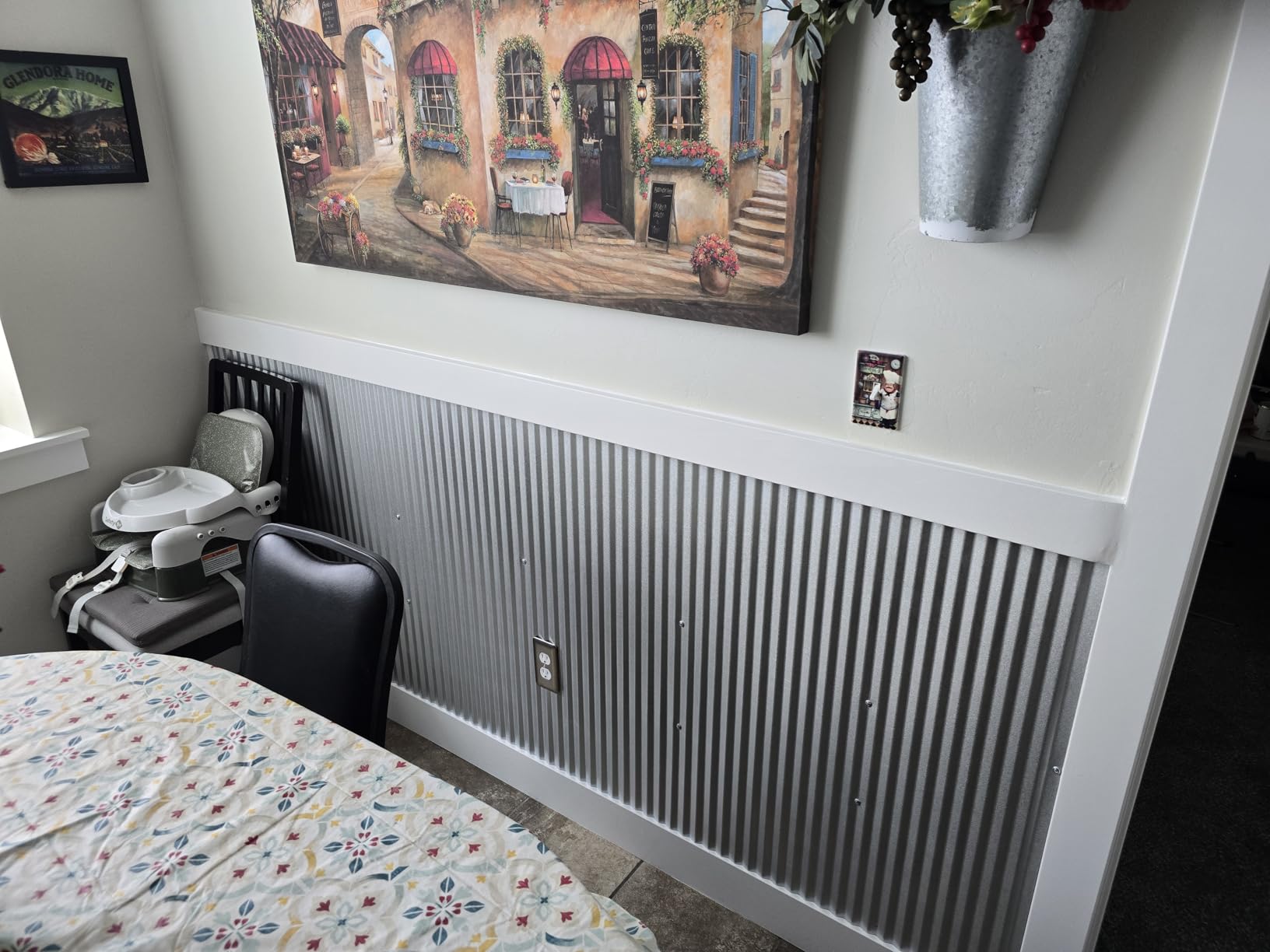 Corrugated Metal Wainscoting (Galvalume - 10 Foot Roll) - Silver Panels for Walls - Dakota Tin customer photo 1