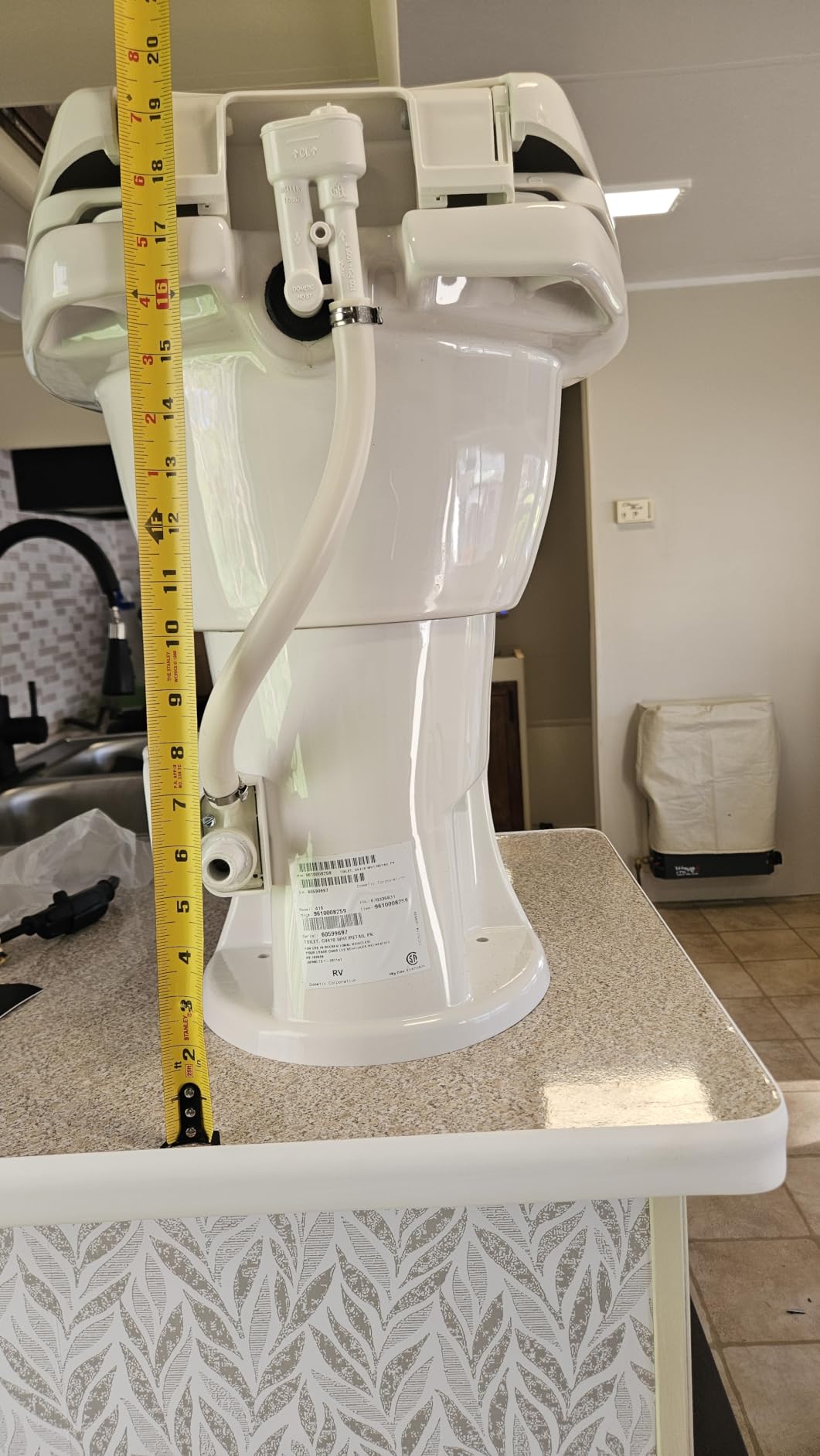 Dometic Model 410 Complete RV Toilet – Round Porcelain Bowl, Universal Fit & 2-Bolt Mount, 18