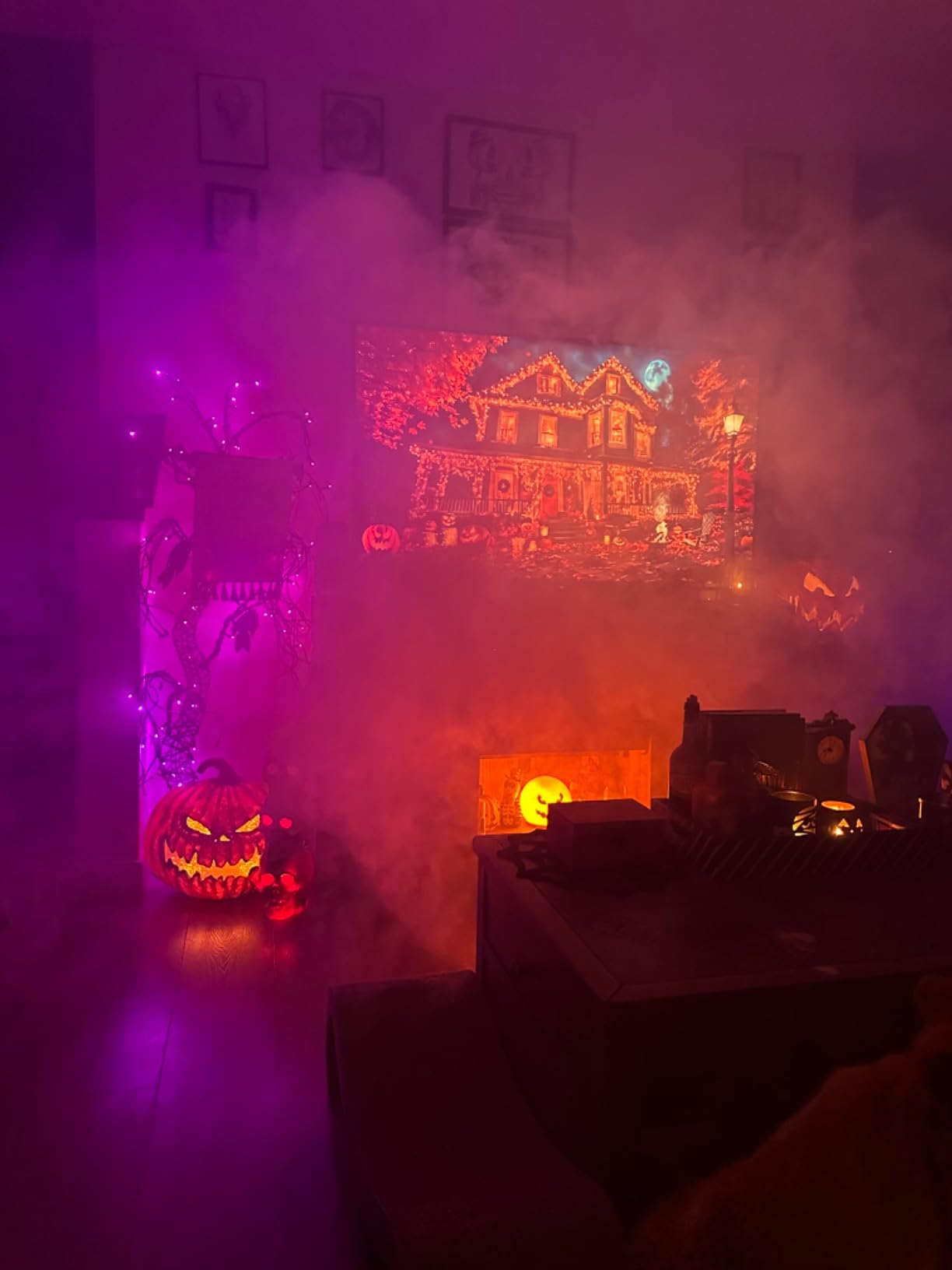 LURT Fog Machine Smoke Machine Indoor Outdoor Halloween Smoke Maker Stage customer photo 2