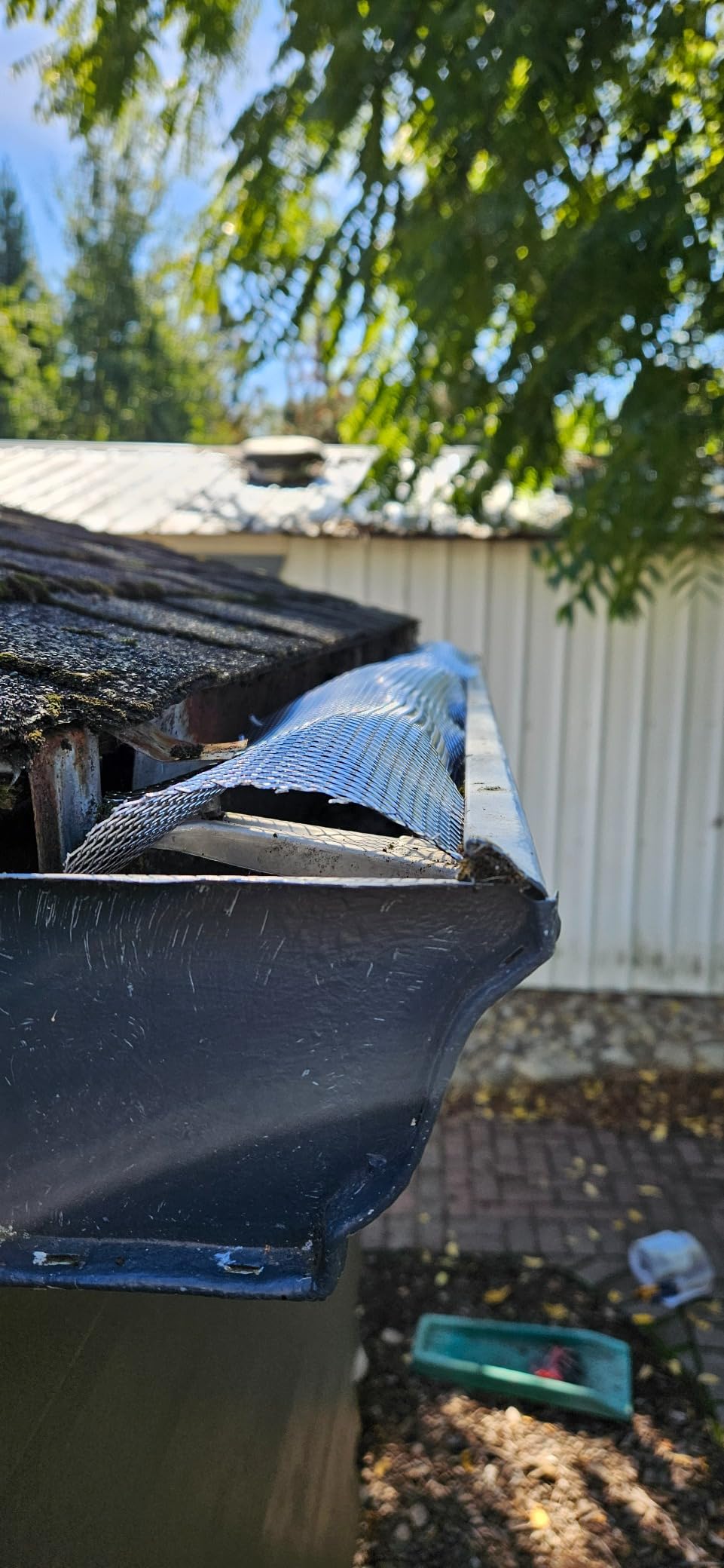 Aluminum Gutter Guard 5 Inch x 50 Feet Roll, Aluminum Leaf Filter Gutter Protection, Leaf Guard Protects from Branches, Leaves, Debris, Easy Install, Does Not Rust customer photo 1