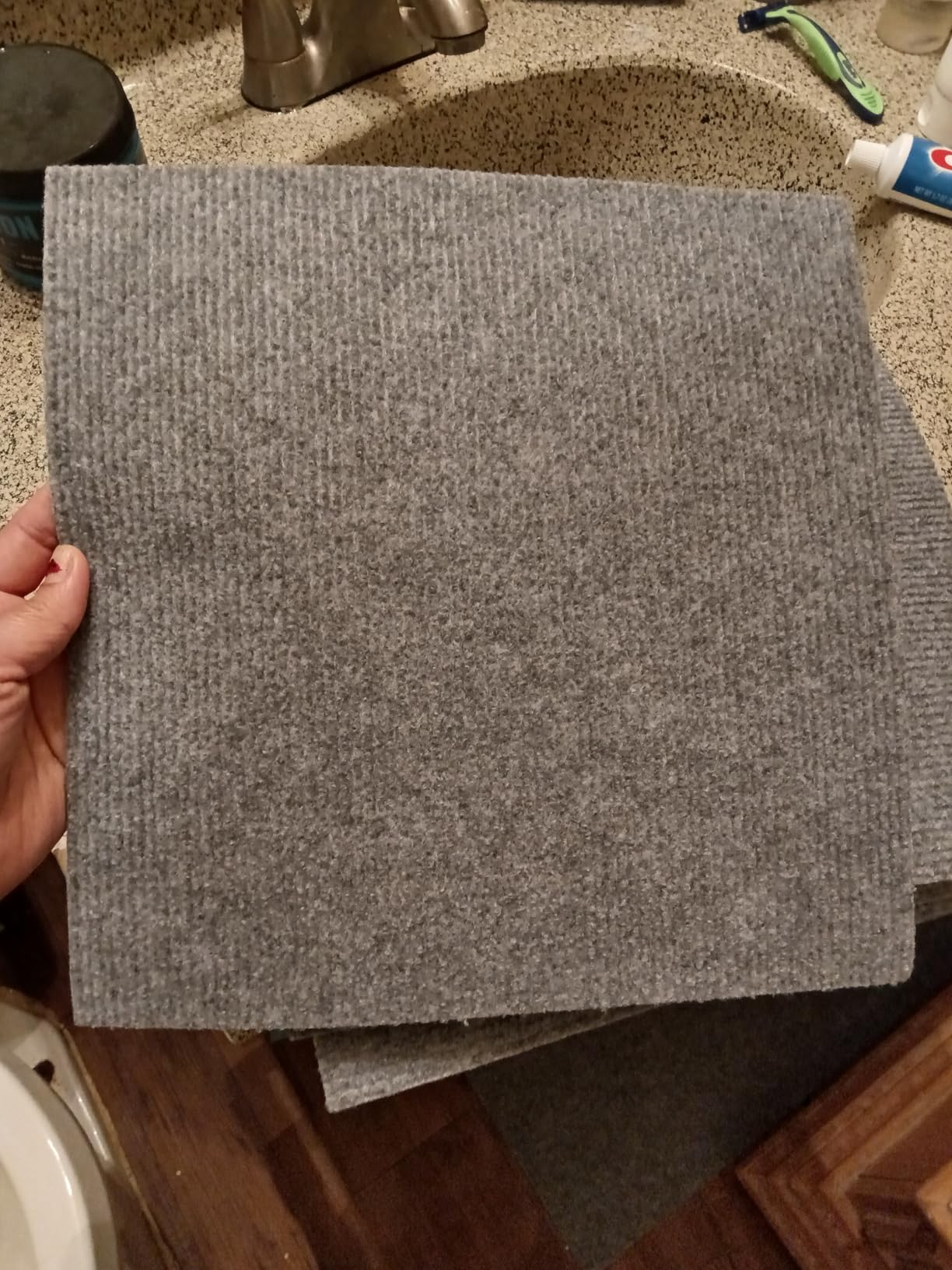 CUCOS Carpet Tiles Peel and Stick, Squares Carpet Floor Tile 12” x 12”, Soft Padded Carpet Tiles, Self Adhesive Carpet 10 Tiles Per box/10Sq Ft customer photo 2