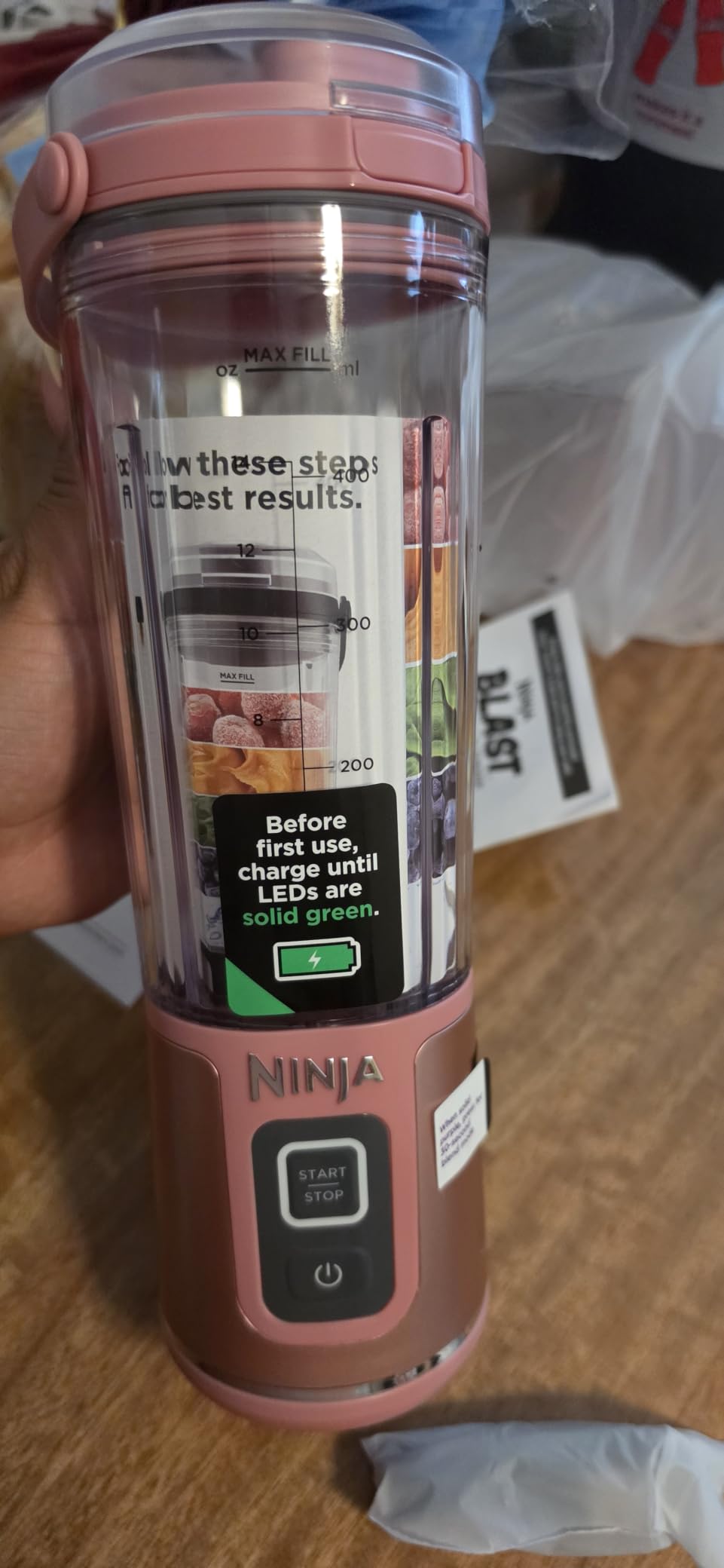Ninja Blast Portable Blender, Cordless, 18oz Vessel, Black, BC151BK customer photo 1