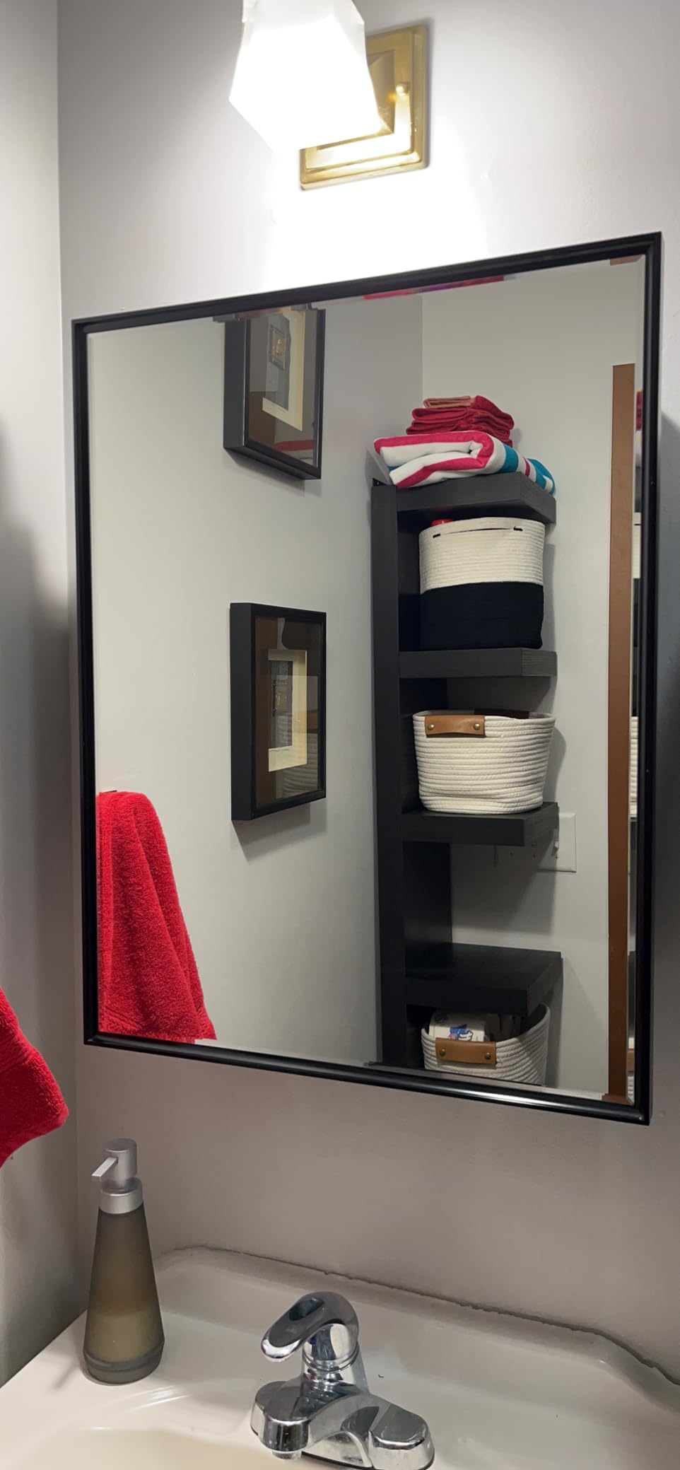 TokeShimi 24x30 in Medicine Cabinet Mirror for Bathroom, Fully Assembled customer photo 1