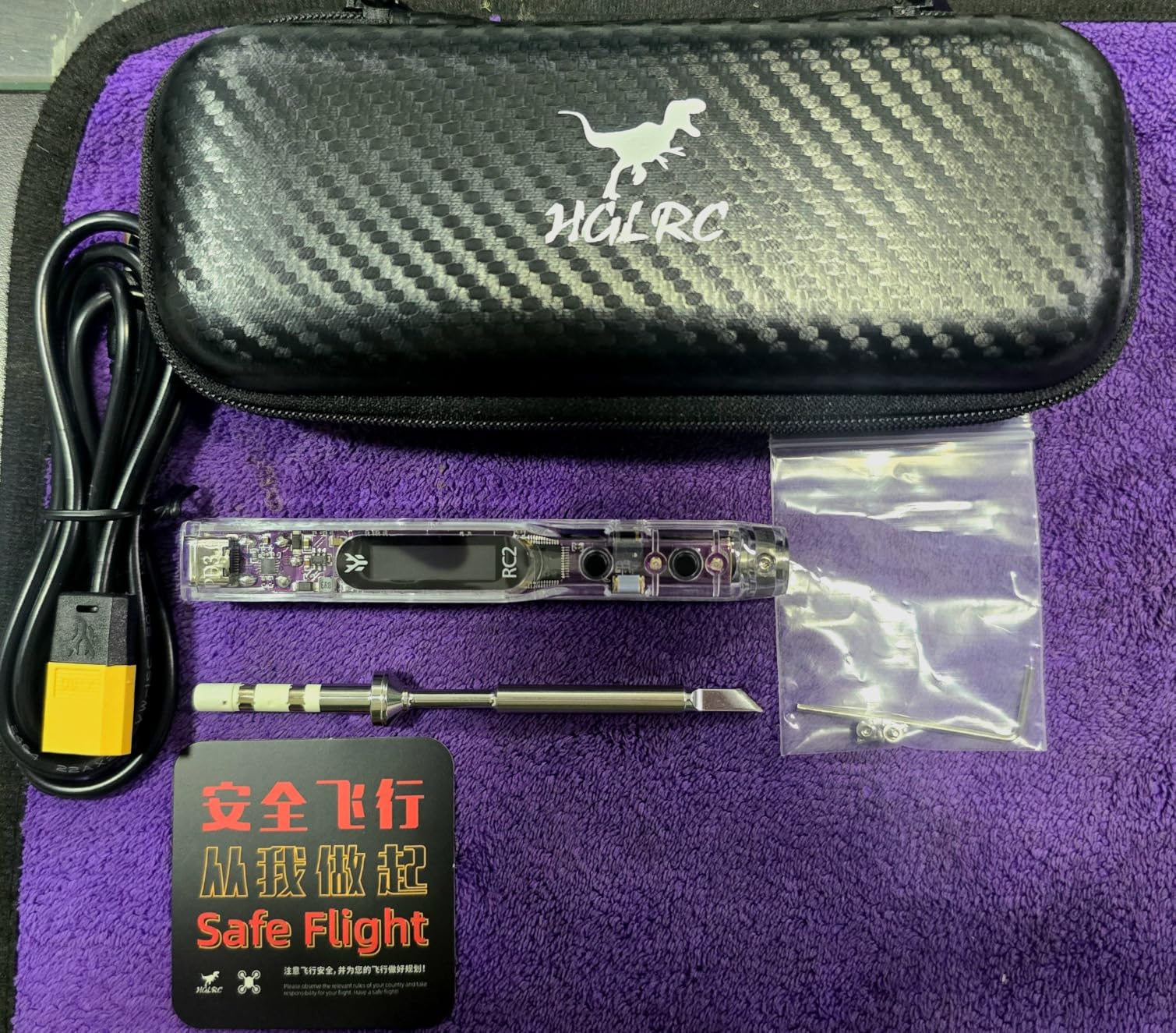 HGLRC RC2 Soldering Iron Kit 65W 24V Portable Outdoor OLED Digital Display Intelligent Temperature for FPV Racing Drone customer photo 2