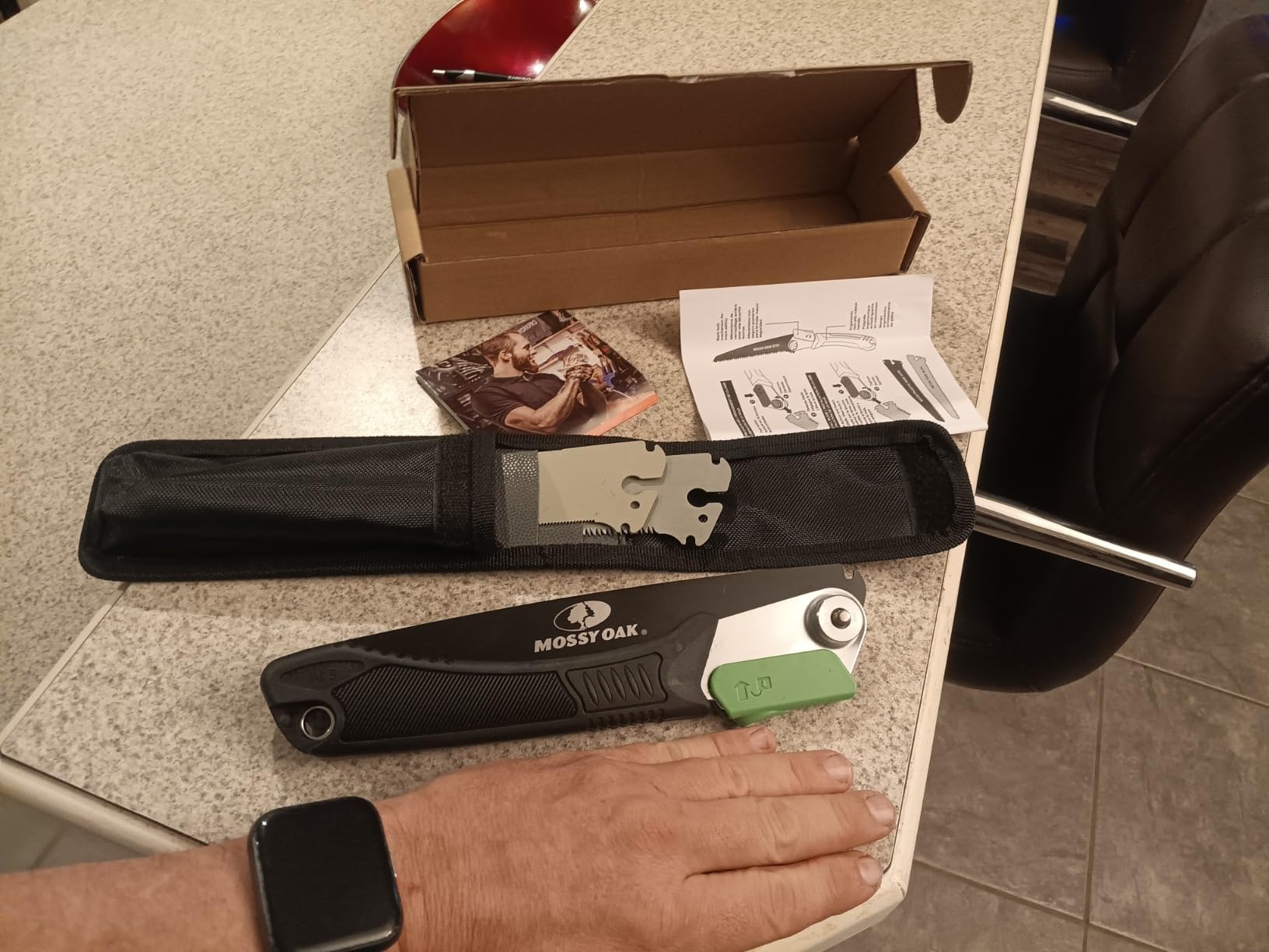 MOSSY OAK Folding Saw, 7 Inch Hand Saw with Pouch | D6A and M2 Bimetal Saw Blade, Pruning Saw Camping Saw Folding Hand Saw for Tree, Wood, and Limb Cutting customer photo 1