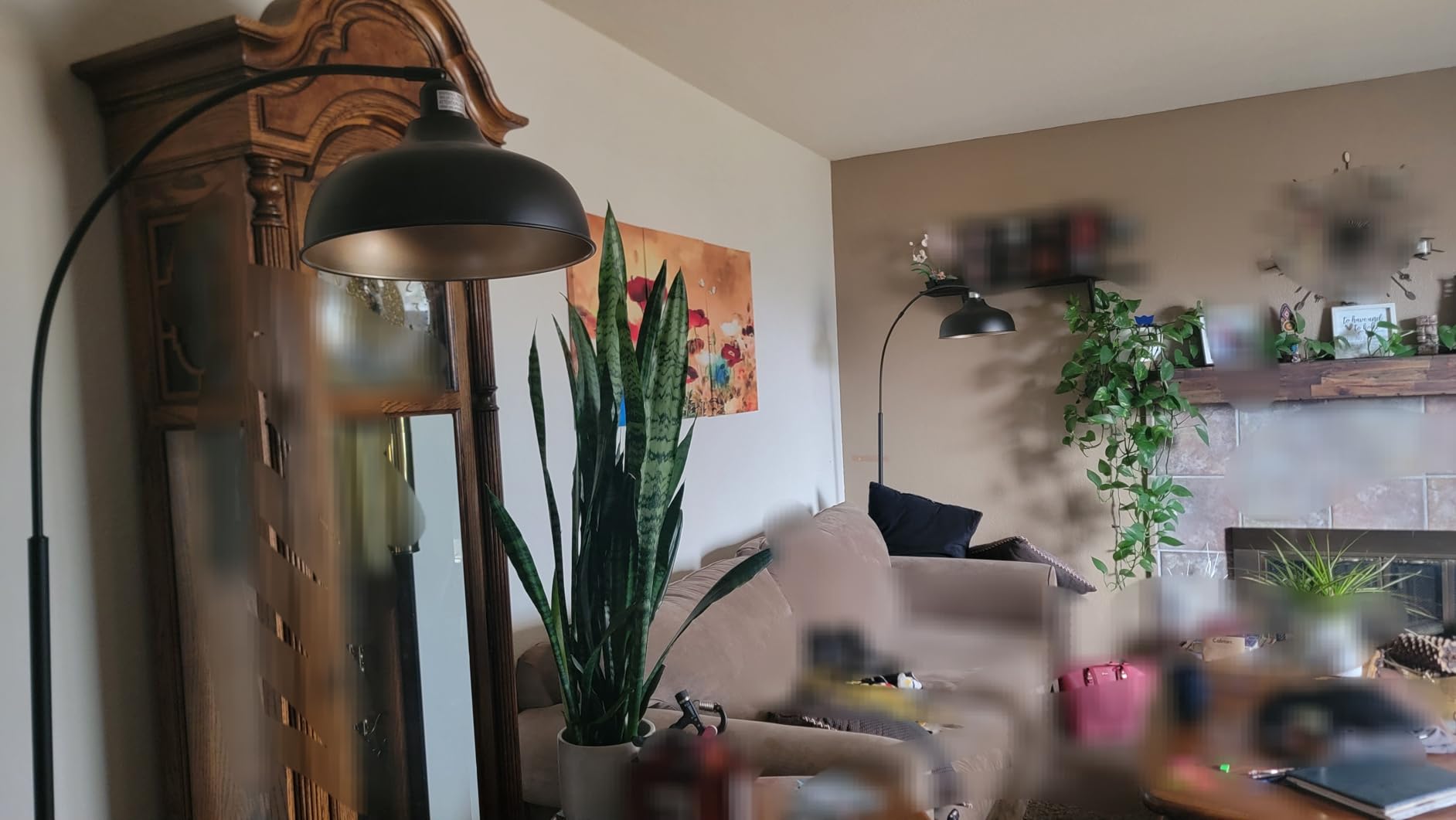 Arch Floor Lamps with Remote, Dimmable Floor Lamp 70” Black Tall Lamp customer photo 2
