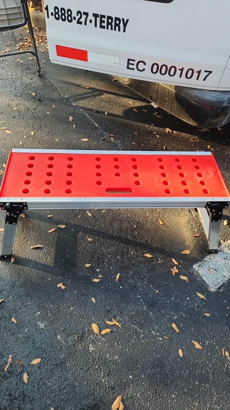KINGRACK Folding Work Platform, Adjustable Step Ladder with Anti-Slip Feet customer photo 2