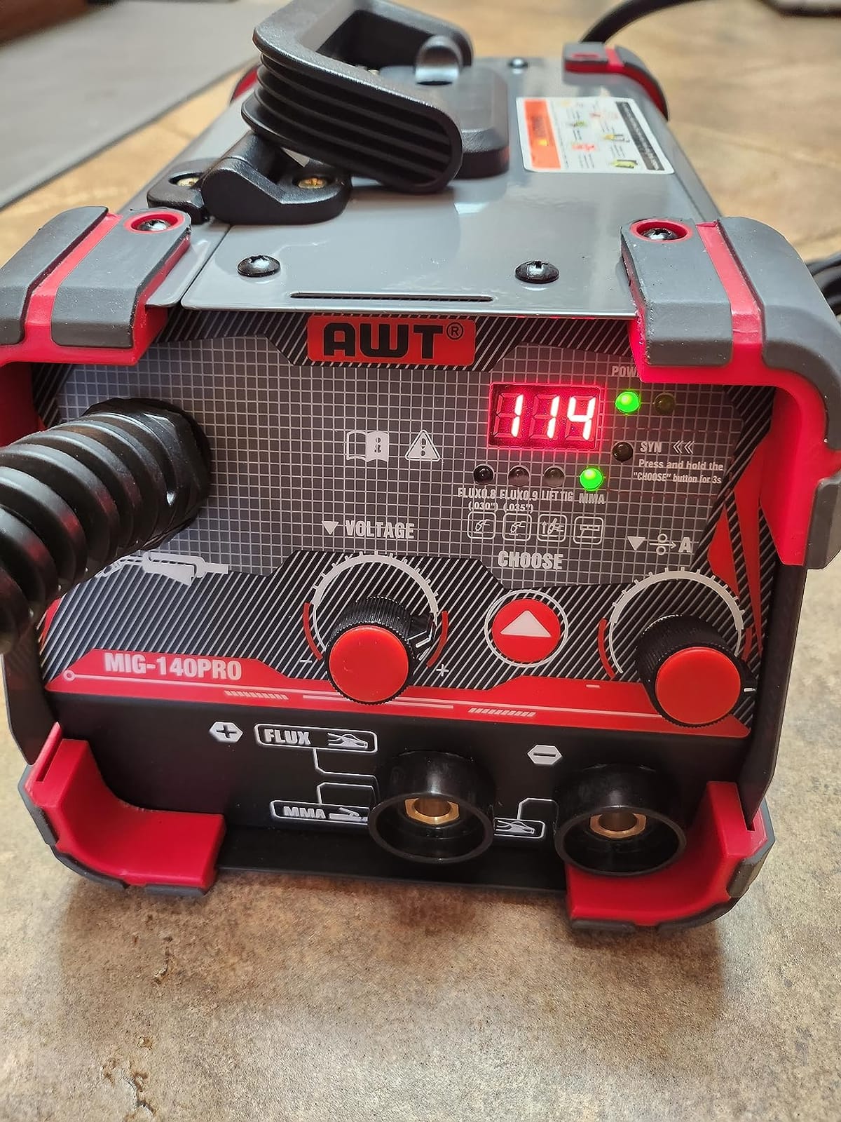 AWT 140A Flux Core MIG Welder/Stick/Lift TIG 3 in 1 Welding Machine 110V customer photo 2