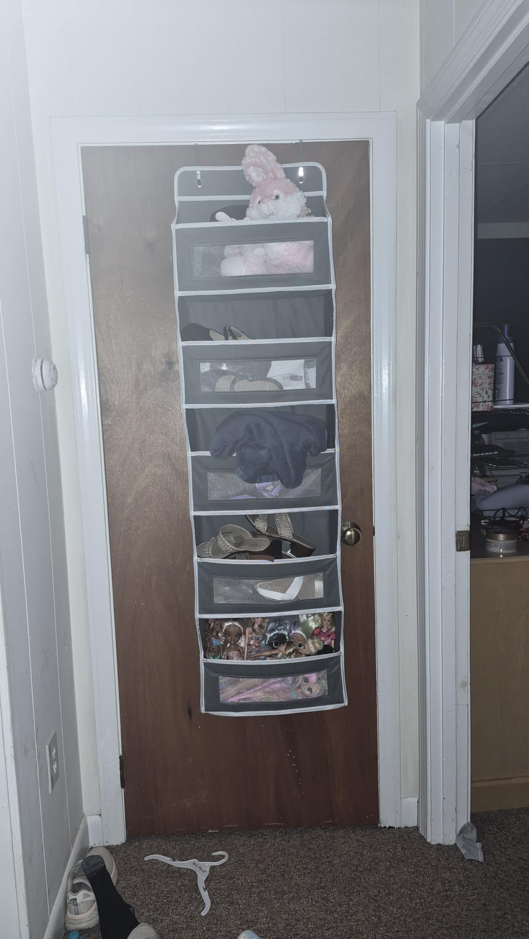 JARLINK Over the Door Organizer for Bedroom, Pantry, Bathroom, 5 Shelf Grey customer photo 1