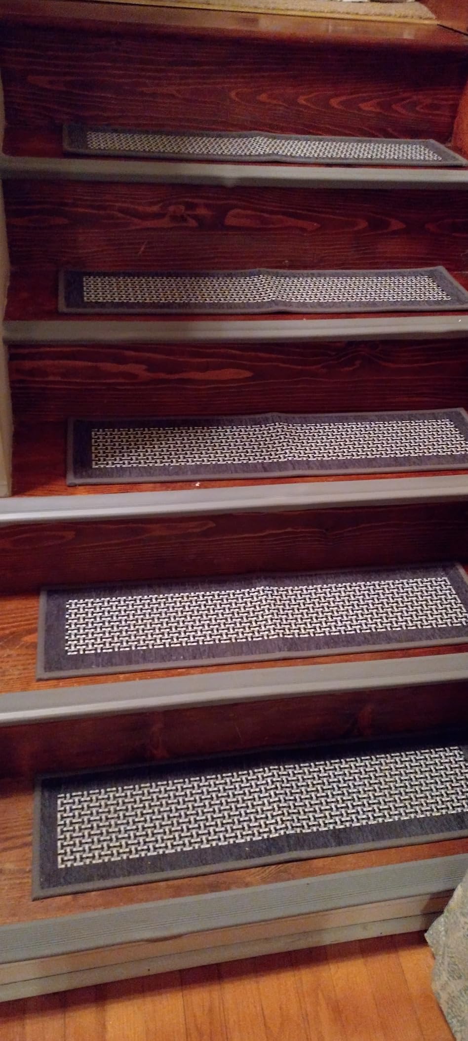 Trimold Vinyl Anti-Slip Stair Nosing, Self Adhesive Non-Slip Staircase Step, Flexible Rubber Treads Edge Protector Molding Trim for Outdoor & Indoor Uses (16.4ft, Gray) customer photo 2