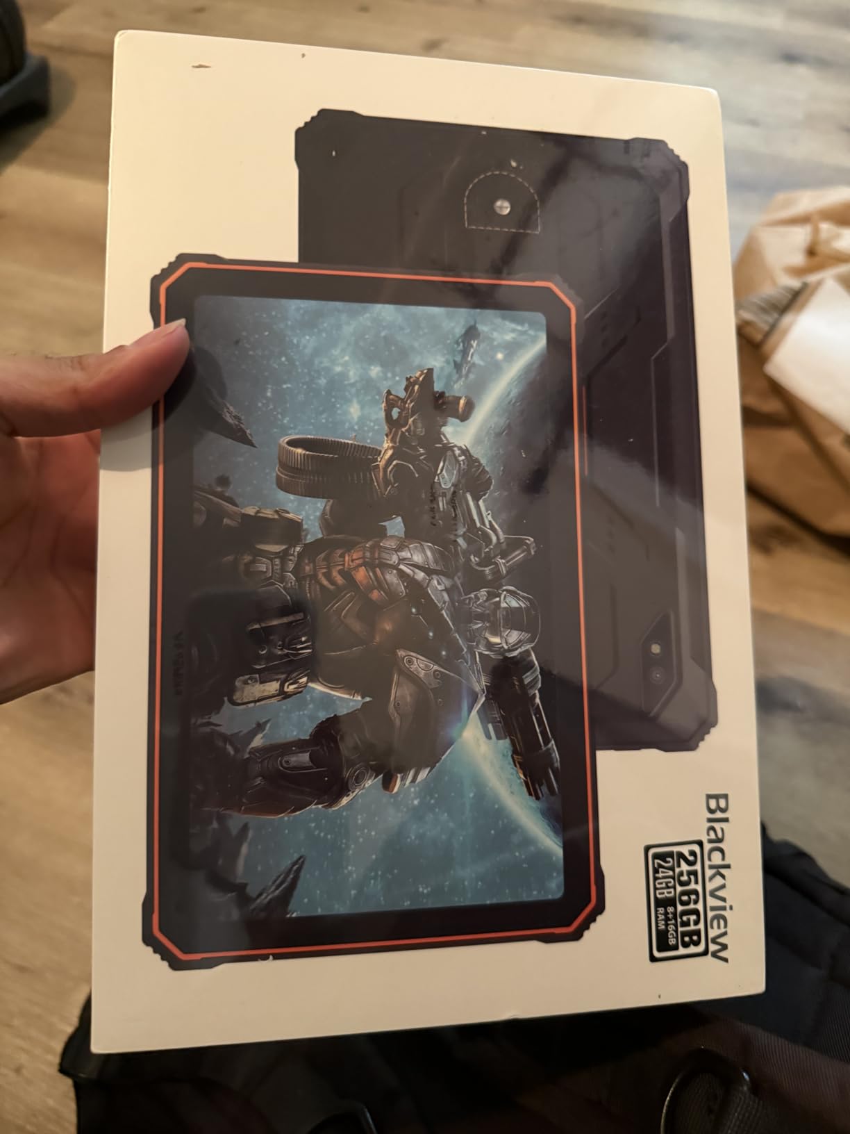 Blackview 2.4k 10.36 inch Rugged Tablet, Android 15 22000mAh Octa-core Tablet, 24GB(8+16) RAM+256GB ROM+1TB Expand, 48MP+16MP Camera Waterproof, 4G LTE/5G WiFi, BT 5.0/OTG/GPS-Black customer photo 1