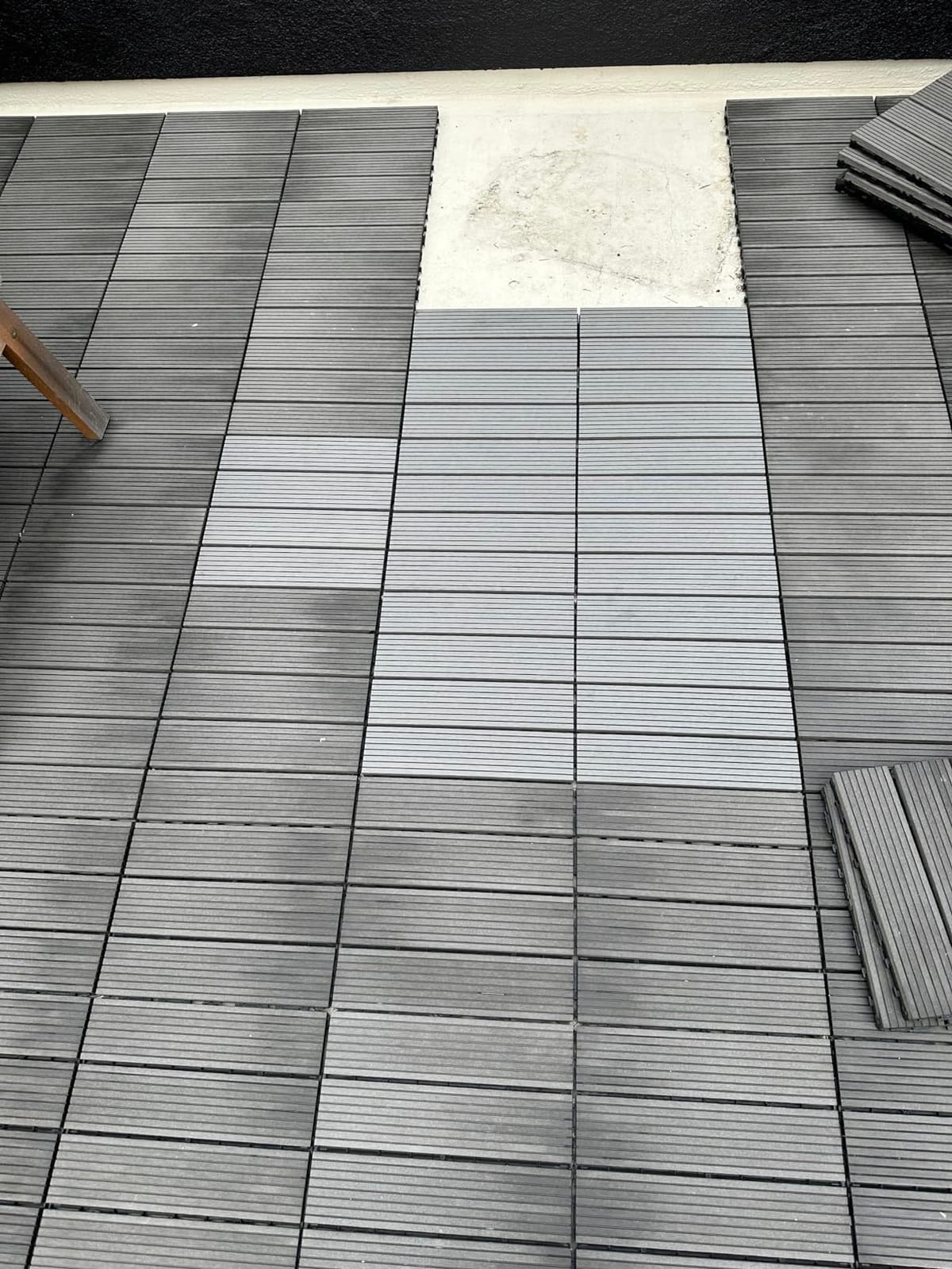 IDZO Wood Plastic Composite Deck Tiles Set of 10, Sustainable FSC Composite Decking Resist Rust, Water, Weather, Easy to DIY & Maintain, Ideal for Patios, Balconies, Rooftops, Decks - Grey customer photo 1
