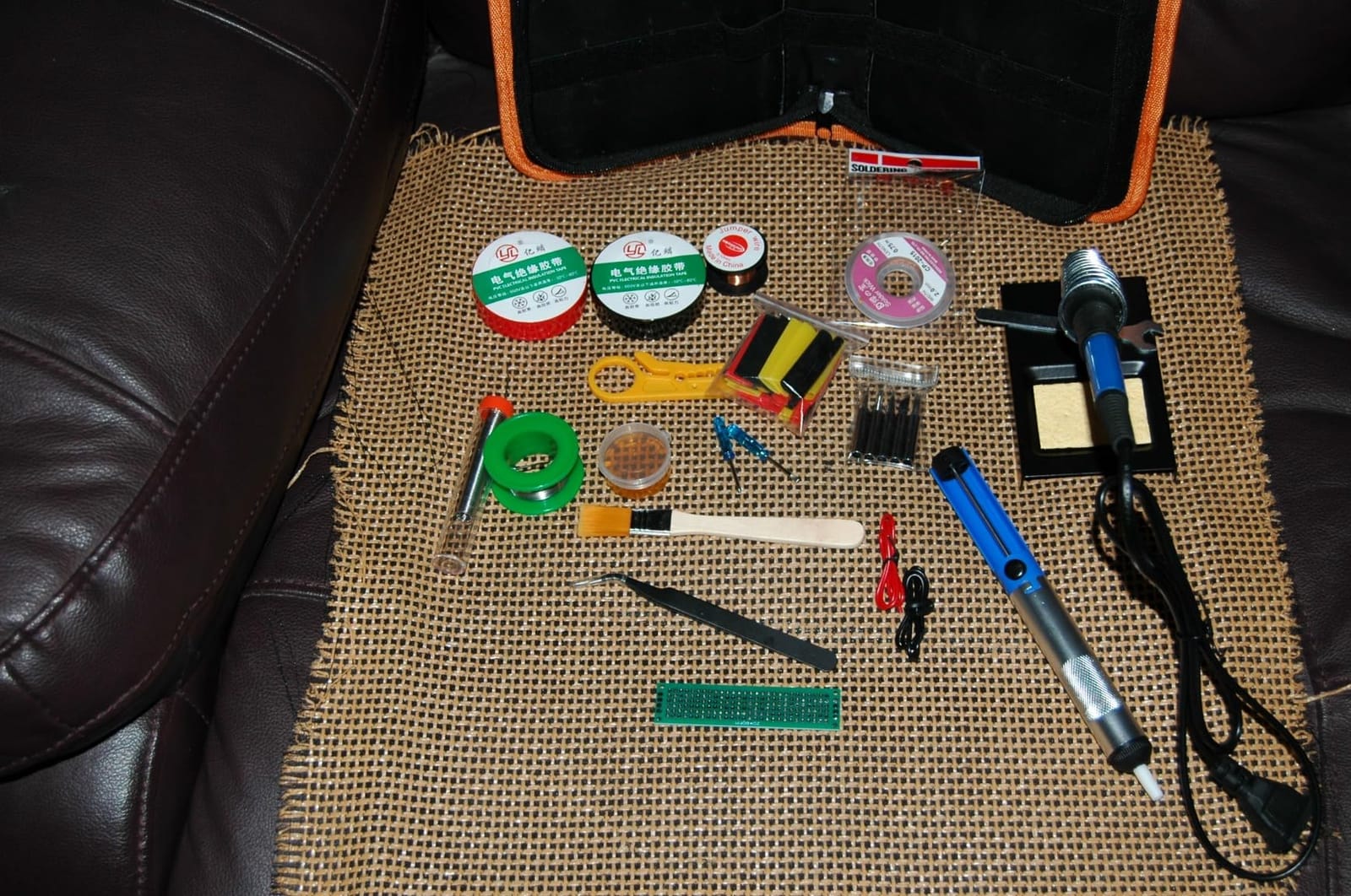 Soldering Iron Kit, 60W 110V Soldering Iron Adjustable Temperature, Desoldering Pump, 5 Solder Tips, Solder Wire, Stand, Solder Wick. customer photo 2