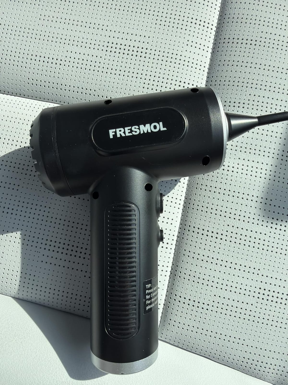 FRESMOL Compressed Air Duster, Rechargeable Cordless Electric Air Blower | 3-Gear Adjustable, 100000RPM, Smart LED Display, LED Light, Keyboard, PC, Car, Home Cleaning, Replaces Canned Air, Black customer photo 1