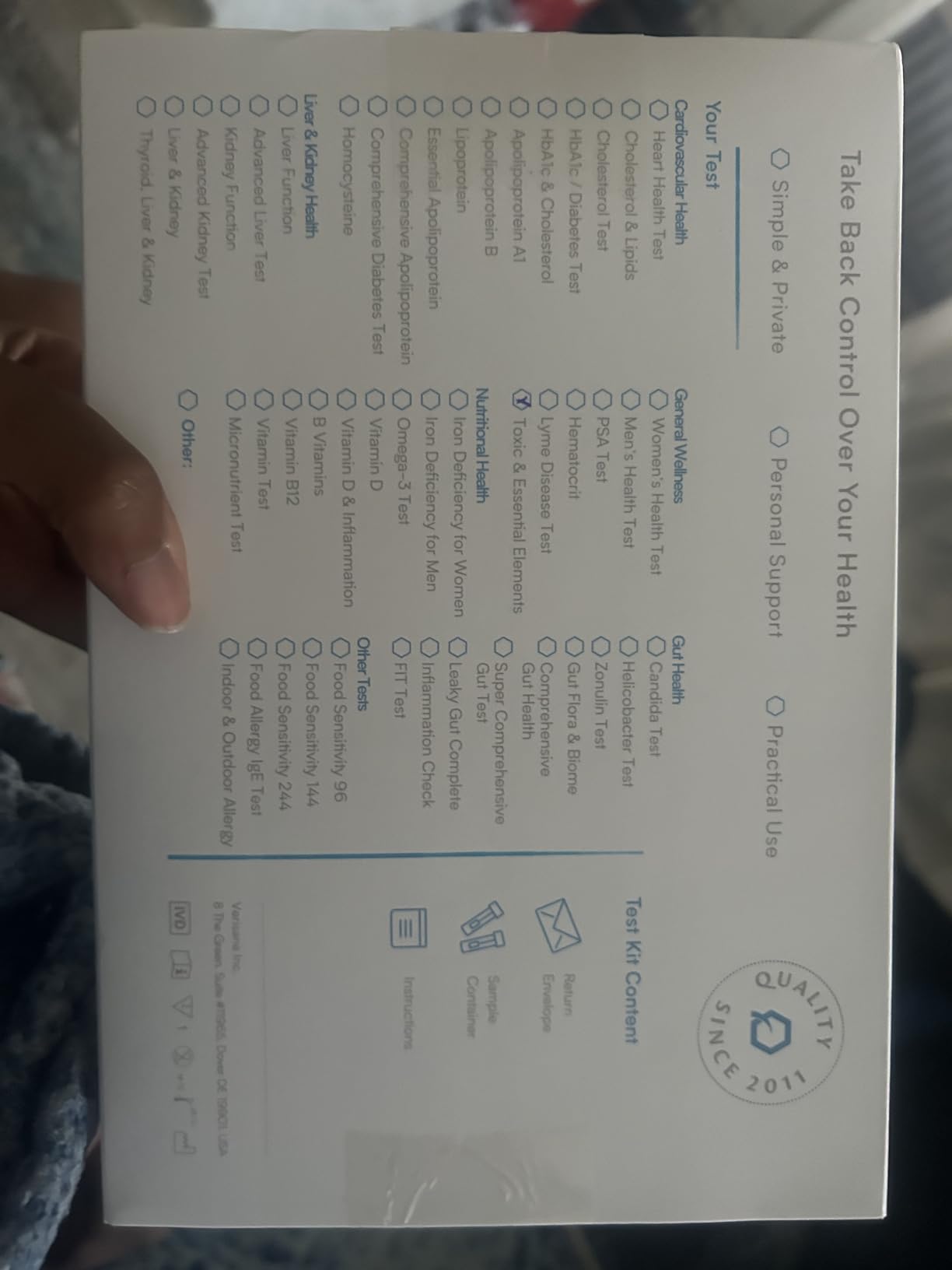 Toxic & Essential Elements Test Urine Analysis for 8 Elements and Heavy Metals Including Mercury, Arsenic and Cadmium Verisana customer photo 2