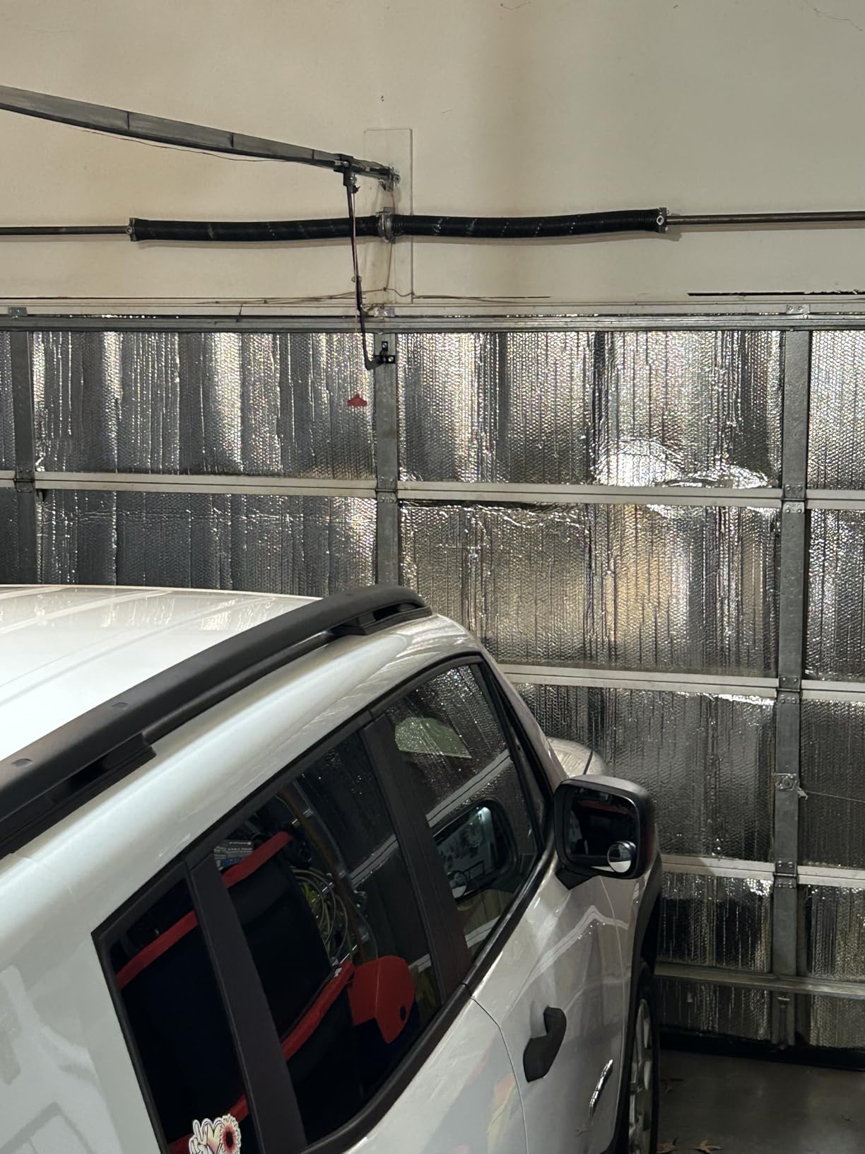 16P Garage Door Insulation Kit Panels 6MM 18x6.8FT for Double Garage Door, Pre-Cut Bubble Reflective Aluminum Foil 120 Tape, DIY Install Temperature Control Block Summer Heat & Winter Cold (20.5x54) customer photo 1