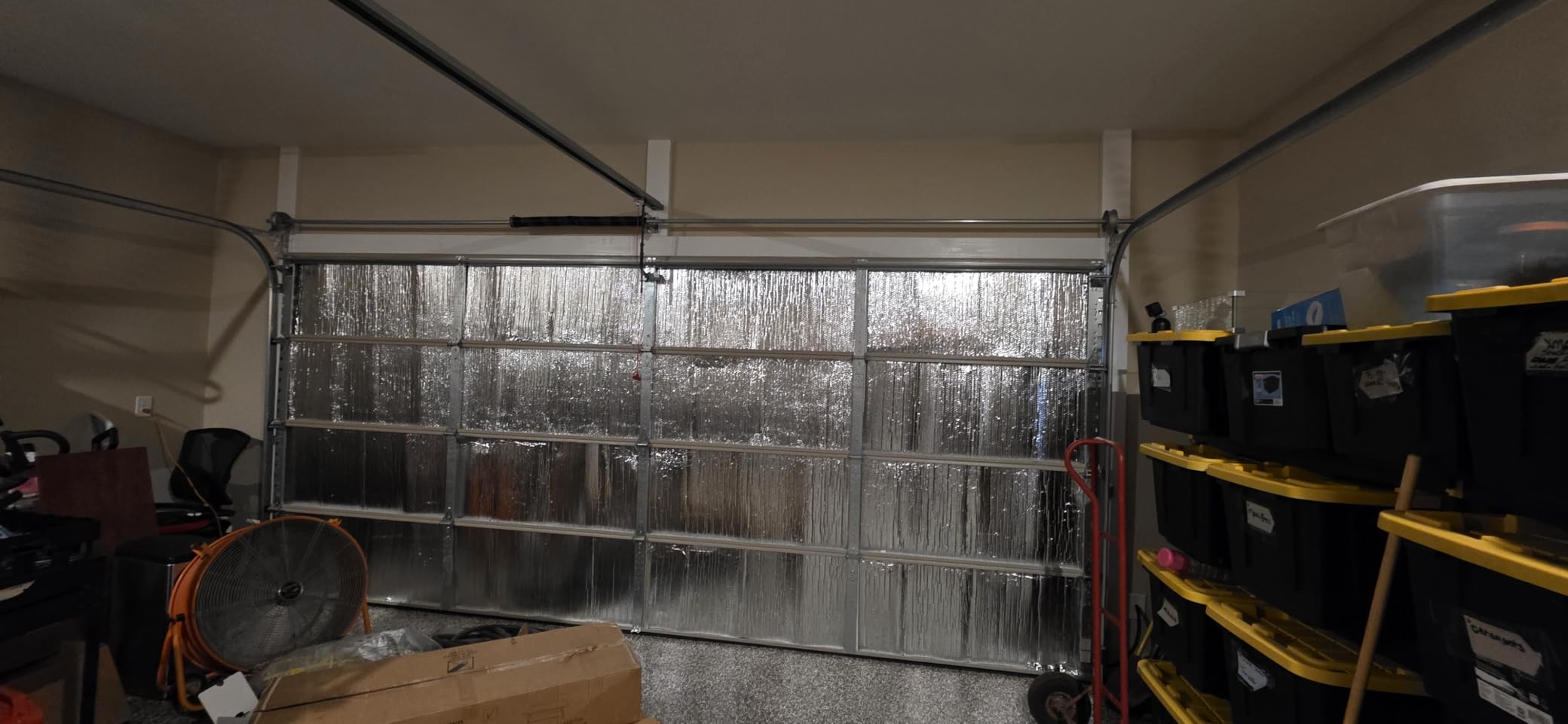 16P Garage Door Insulation Kit Panels 6MM 16x8FT for Double Garage Door, Pre-Cut Bubble Reflective Aluminum Foil Sheet 120 Tape, DIY Install Temperature Control Block Summer Heat & Winter Cold(24x48) customer photo 1