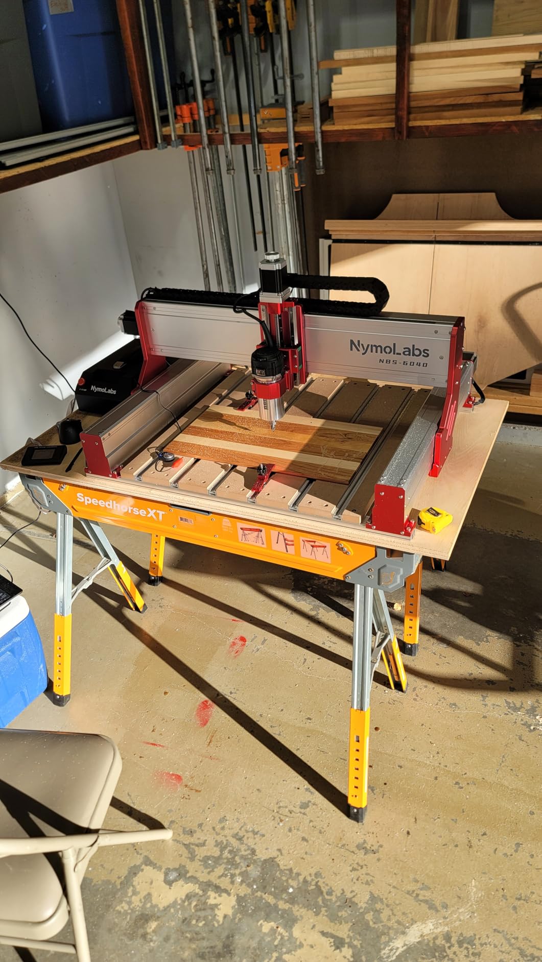 NBS-6040 CNC Router Machine, 710W Spindle for Wood Acrylic & Metal | 610 x 410 x 120 mm Work Area, Linear Rails on All Axes & Ball Screws, NEMA 23 Motors, GRBL Control & 2.8
