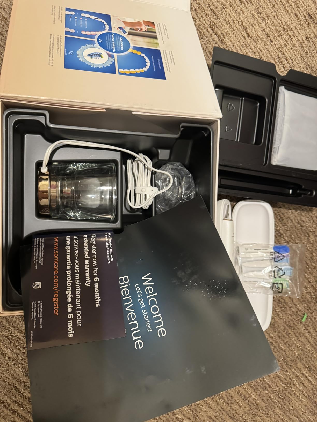 Philips Sonicare DiamondClean 9750 Electric Toothbrush, 4 Brush Heads, Blue | 2000% More Plaque Removal, Visual Pressure Sensor, 15 Brush Setting, App Connected, 14-Day Battery, Charging Case, HX9954/74 customer photo 2