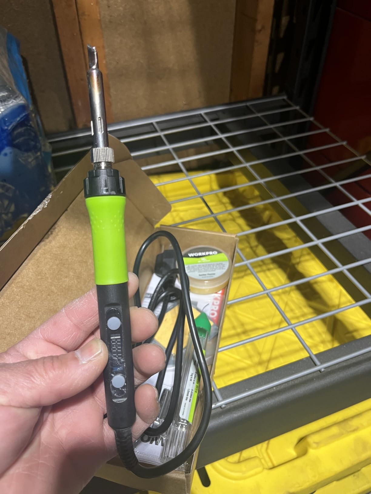 WORKPRO 90W Soldering Iron Kit with Digital Display(110V US Plug,Green) | Ceramic Core, Iron Tips, Adjustable Temperature, Unit Switch(C/F), Electronic Repair, DIY Enthusiasts customer photo 2