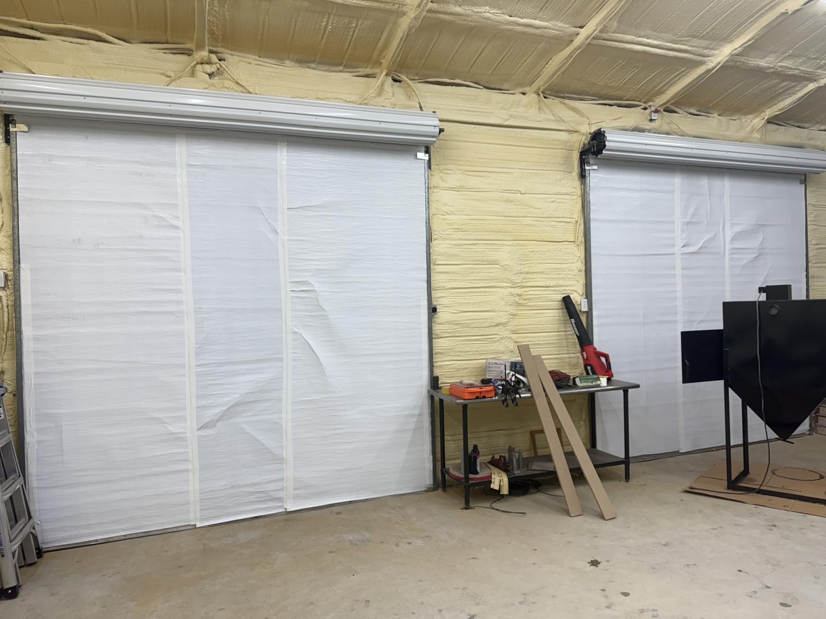 BlueTex Roll Up Garage Door Insulation Kit for Cooling Down Metal Buildings – Easy to Install Complete Insulation for Garage Doors Up to 12'x12' - Covers 150 Sq Ft of Large Single Door customer photo 2