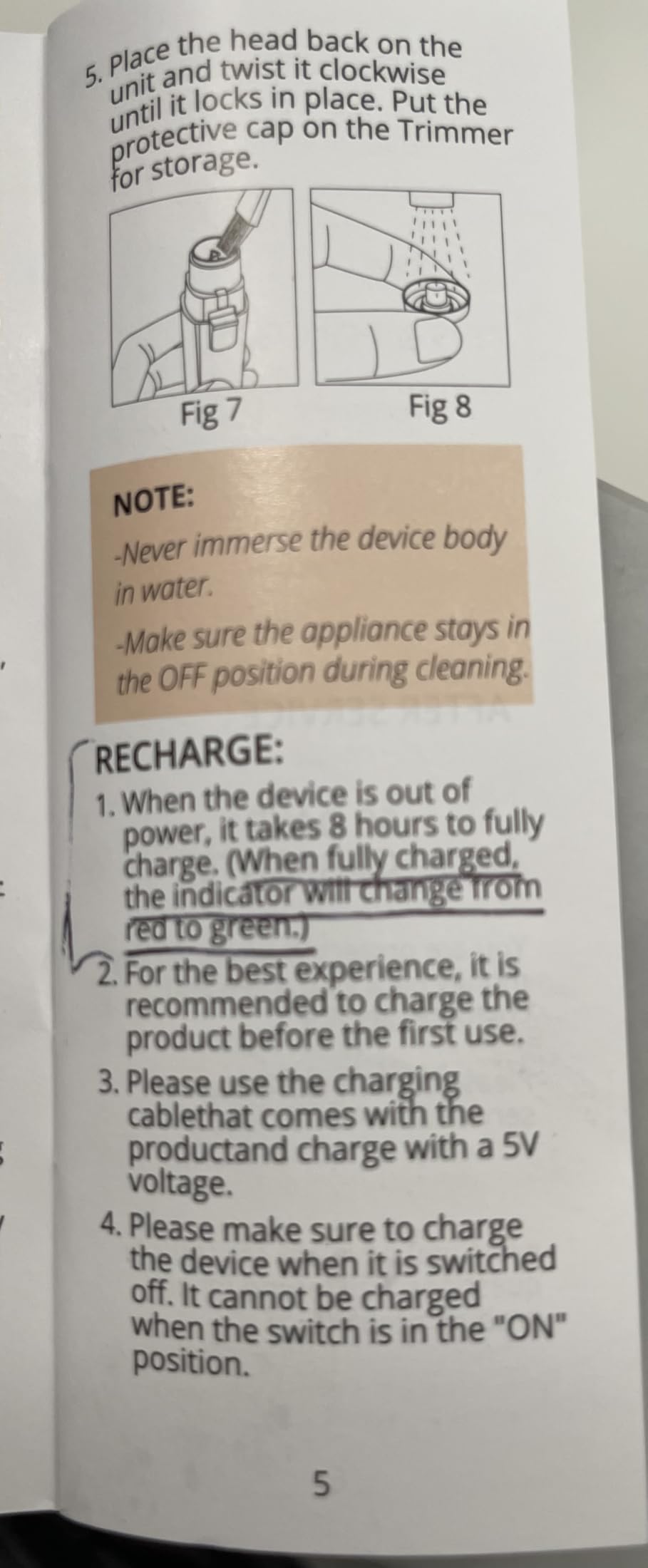 VG VOGCREST Eyebrow & Facial Trimmer: 2 in1 Rechargeable Facial Hair Removal & Eyebrow Shaver - Body Razor with Built-in LED Light (Rose Gold) customer photo 2