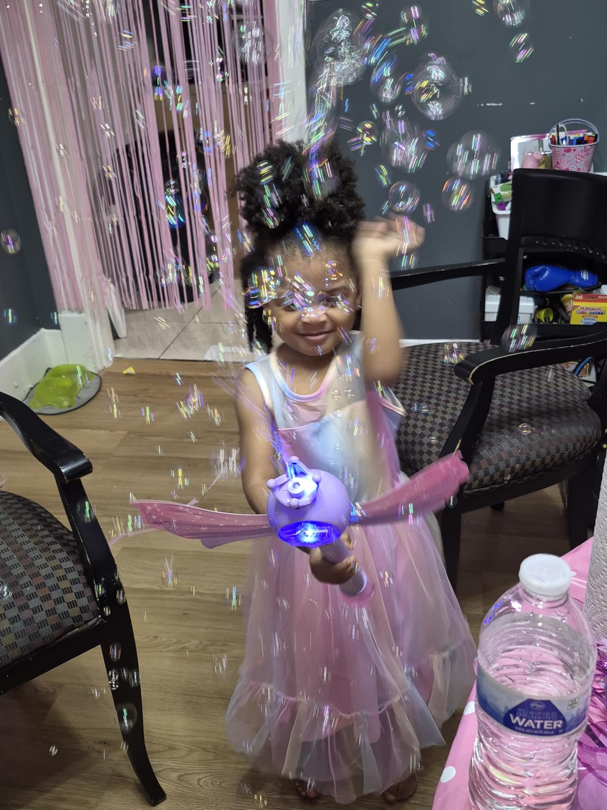 Bubble Wand for Kids, LED Light Music Bubble Toys Girl Gifts Age 3+ customer photo 2