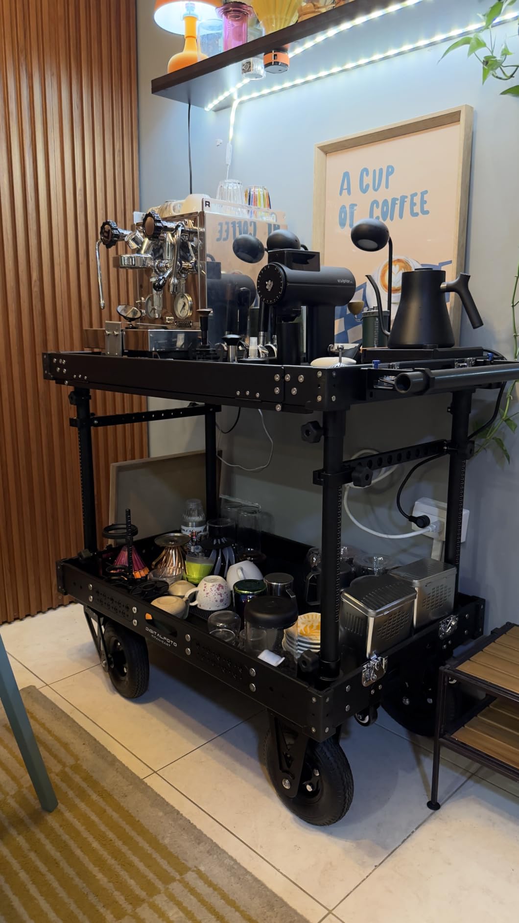 DF DIGITALFOTO Video Production Camera Cart Workstations, Camera Media DIT Cart for Filmmaker/Director/Photographer/Studio/Stage - 660 LBS Load-Titan customer photo 1