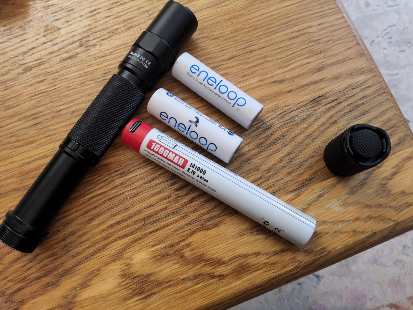 ThruNite Archer 2A C LED Rechargeable Flashlight, High 1000 Lumens AA Flashlight with USB-C, Dual Switch Bright Flashlights for Power Outage, Home Emergency, Camping, IPX8 Waterproof - Cool White customer photo 2