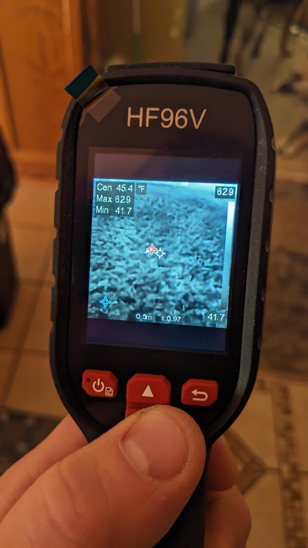 HF96V Thermal Camera with Visual Camera & Laser Pointer, Intelligent Scene Detection, 240 * 240 Super Resolution Thermal Imaging Camera,25 Hz, 50° FOV, -4°F to 1022°F, IP54 Infrared Camera customer photo 2