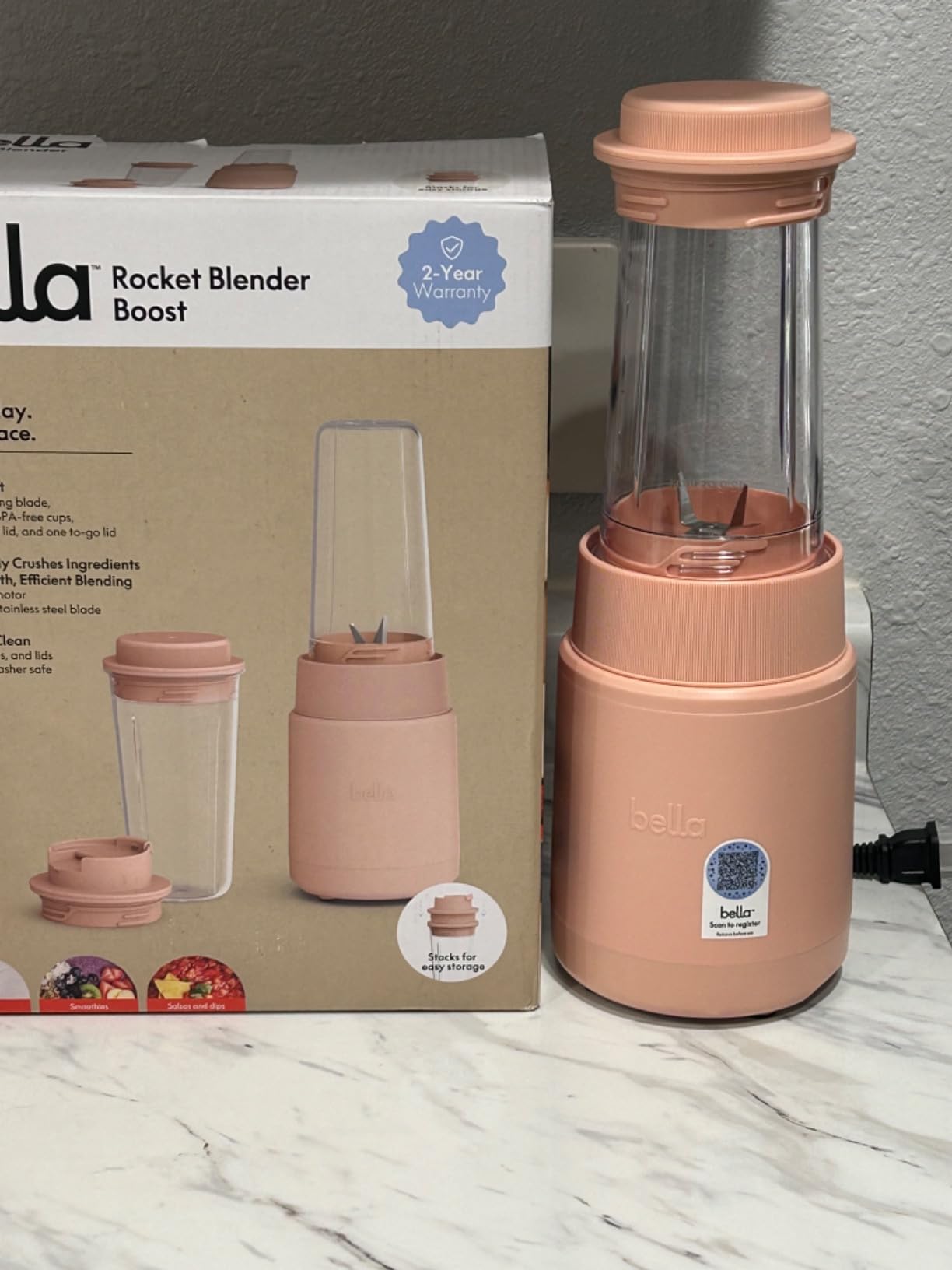 bella Rocket Blender 6-Piece Set with Stacking Cups, Oatmilk customer photo 1