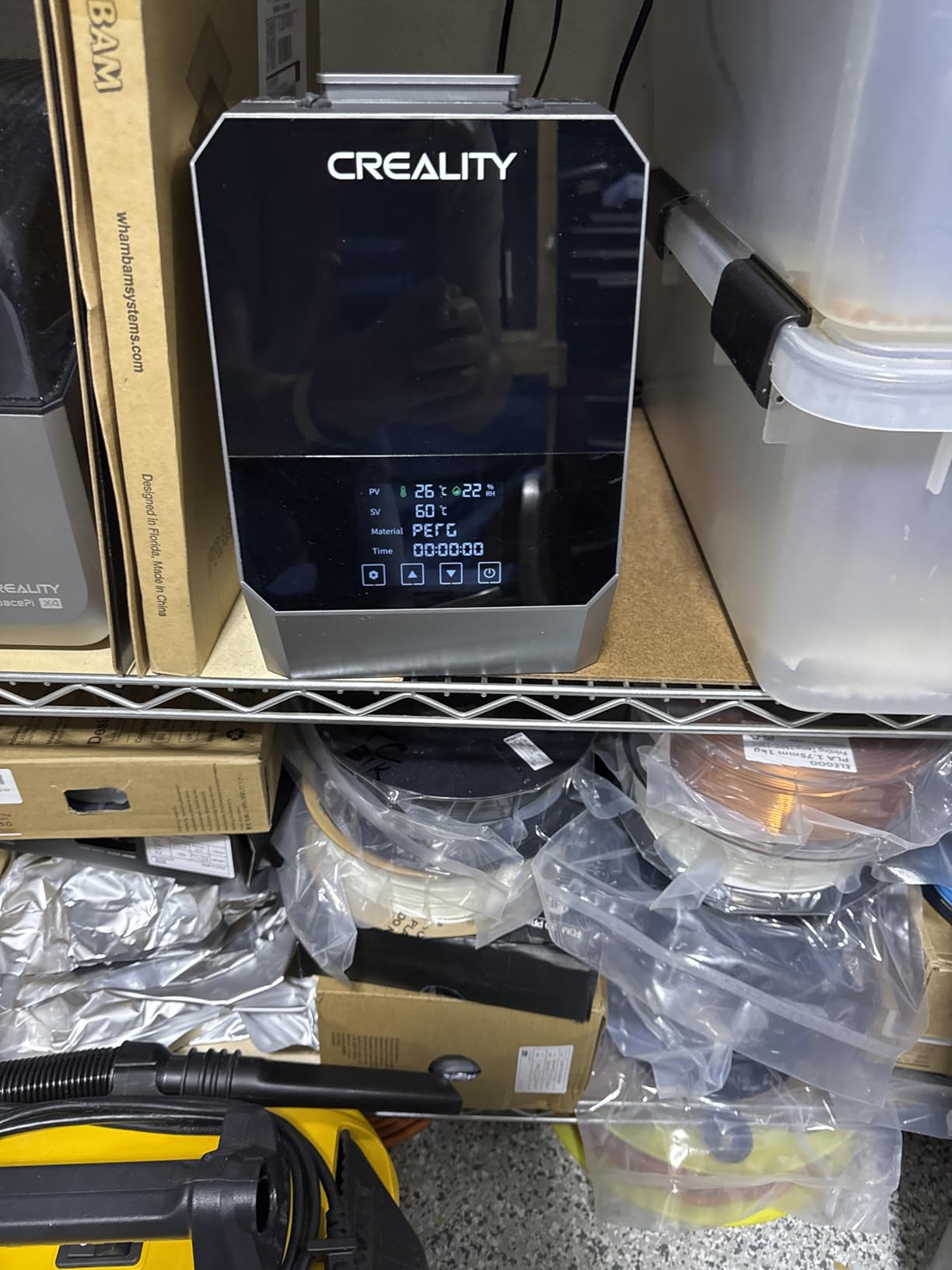 2026 New Official CREALITY Space Pi Filament Dryer Plus, 2 Spools Double 360 160W PTC Fast Heating 3D Printer Filament Dryer Box, 4''LCD Touch Screen, One-Key Set Filament Drying for PLA PETG ABS TPU customer photo 1