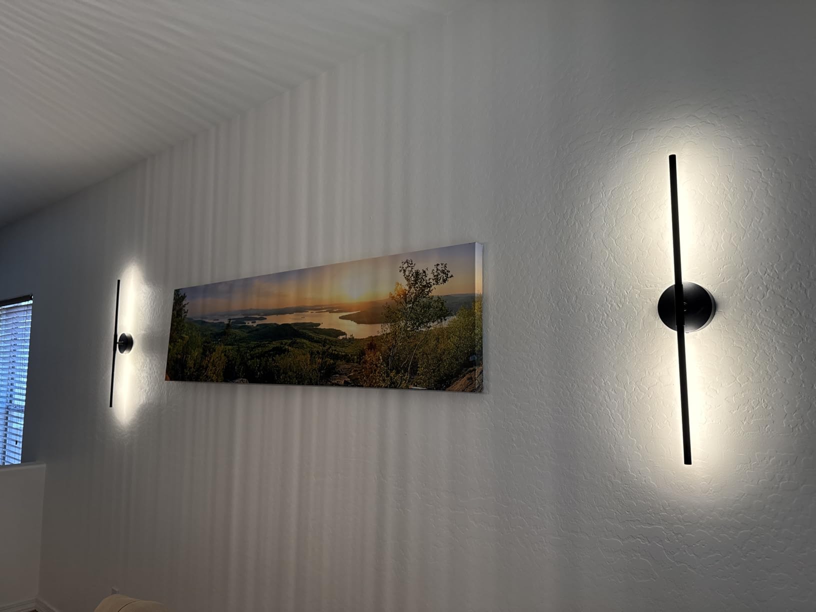 28In Black Wall Sconce Set of Two Hardwired 3000K LED Modern Wall Light Fixture 360° Rotatable for Living Room Hallway Bedroom(2 Pack) customer photo 2