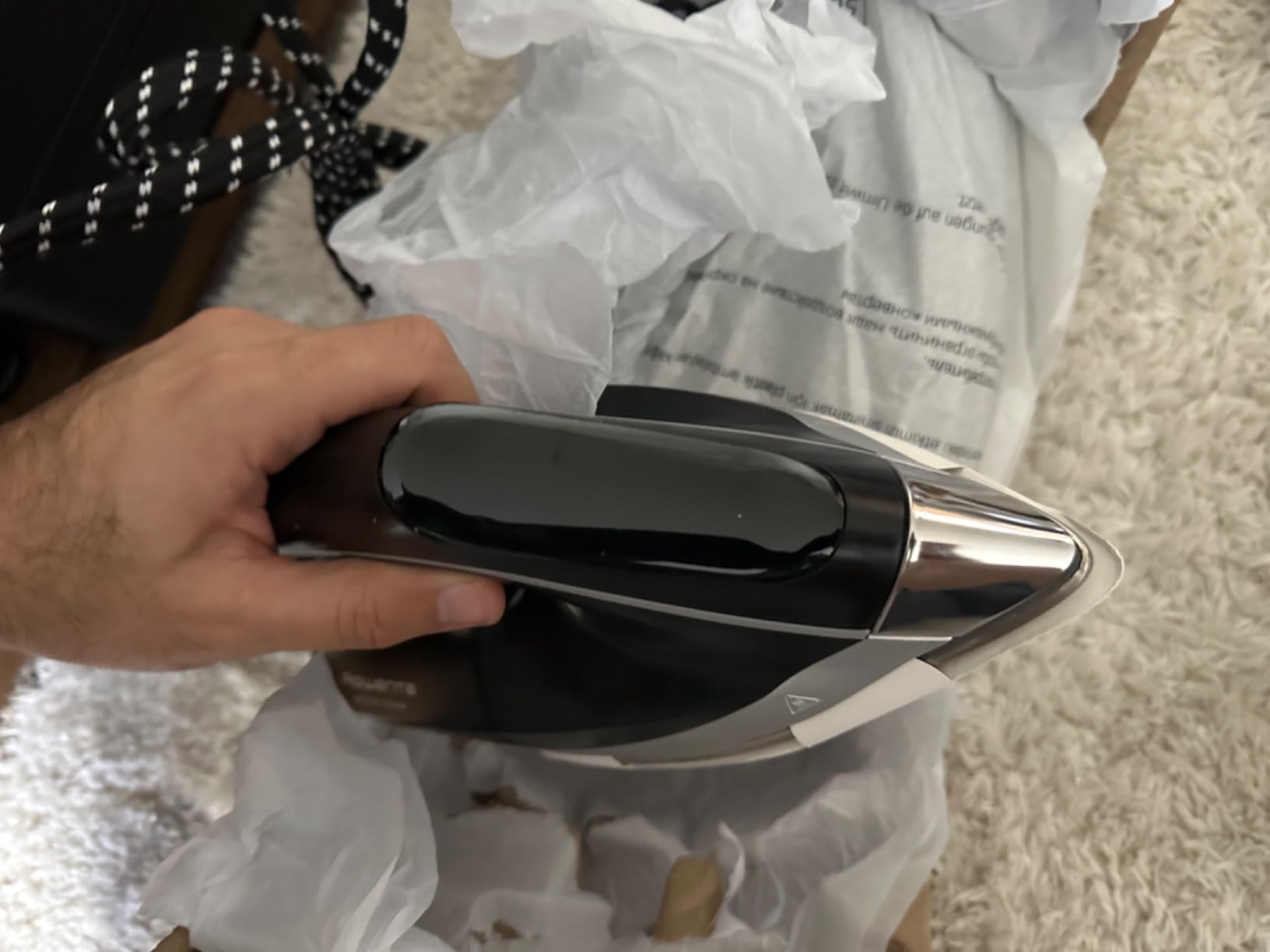 Rowenta Master Steam Station, Professional Steam Iron for Clothes with Stainless Steel Soleplate, 57 Oz, 400 Microsteam Holes, Built-In Pump, 1750 Watts, Black/Green, VR8338 customer photo 1