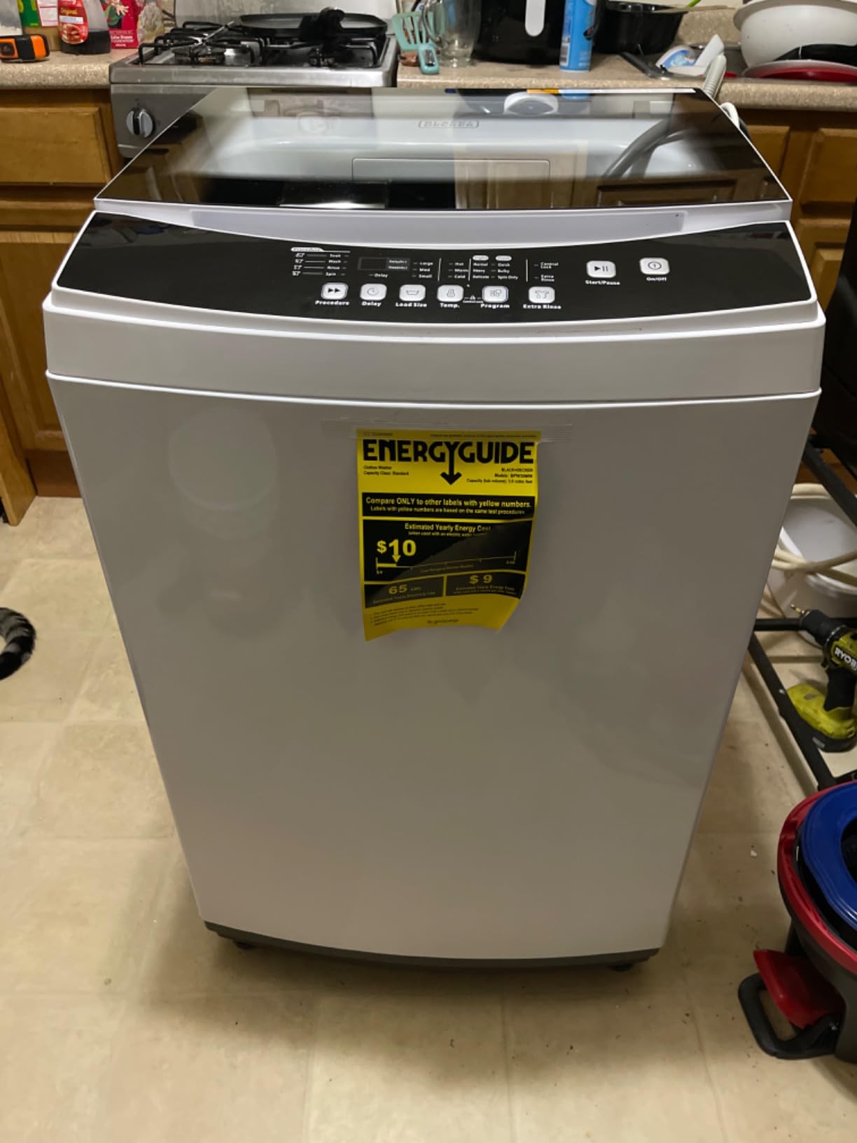 BLACK+DECKER 4.5 Cu. Ft. Front Load Washer, 120V, BFLW45M, White | Full Size Washing Machine with 12 Cycles, ENERGY STAR certified Washer Machine, Hot & Cold Inlet Hoses, LED Display customer photo 1