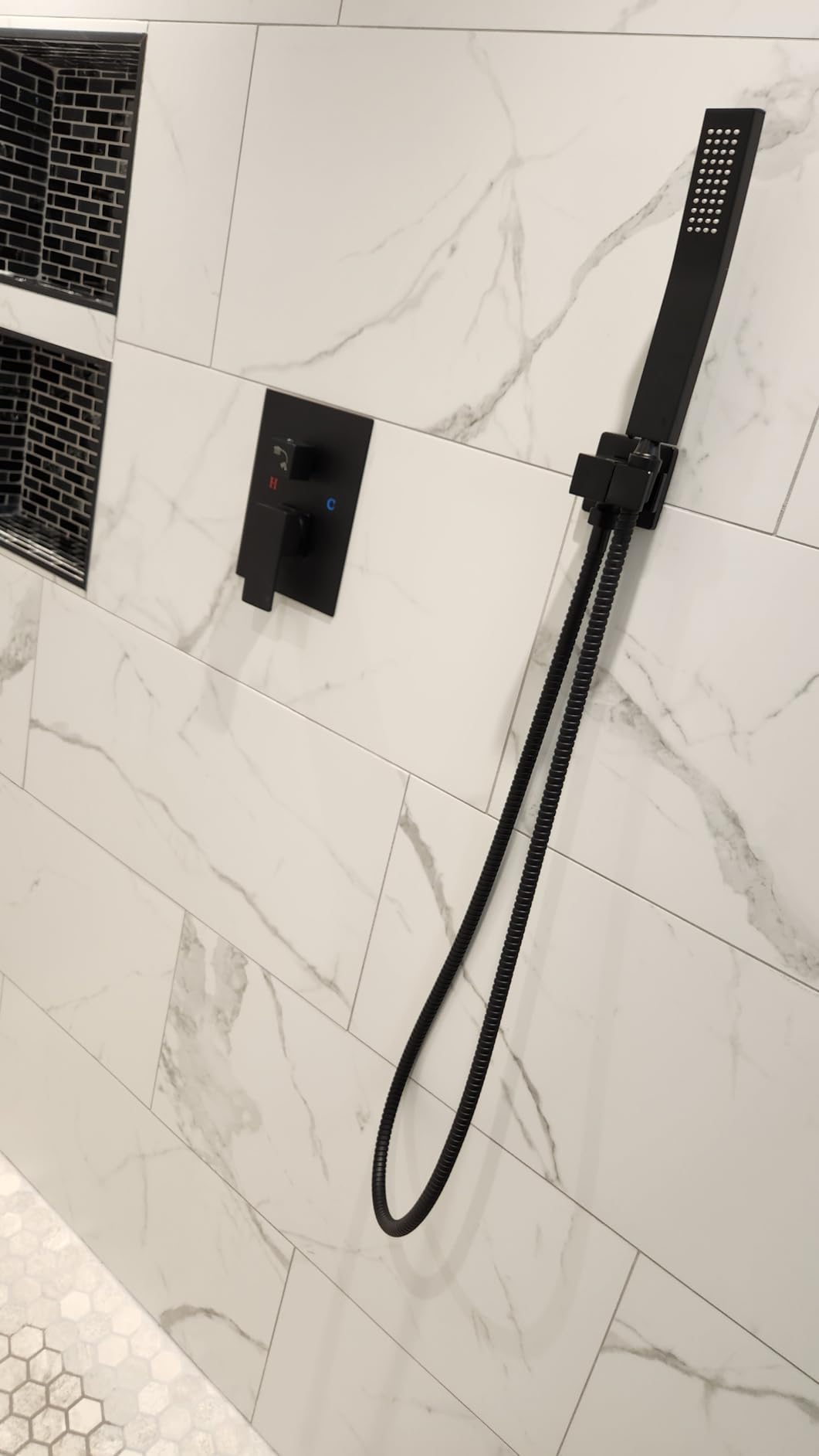 Aolemi Ceiling Shower Faucet Set with Handheld 12