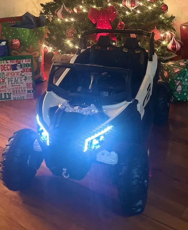24V Ride On Car for Kids w/Remote Control, JOYRACER Battery Powered Off-Road UTV, 4x150W Motors,4 Shock Absorbers, 4.5 Mph Max Speed, Bluetooth, MP3, Lights, Electric Car for Big Kids customer photo 1