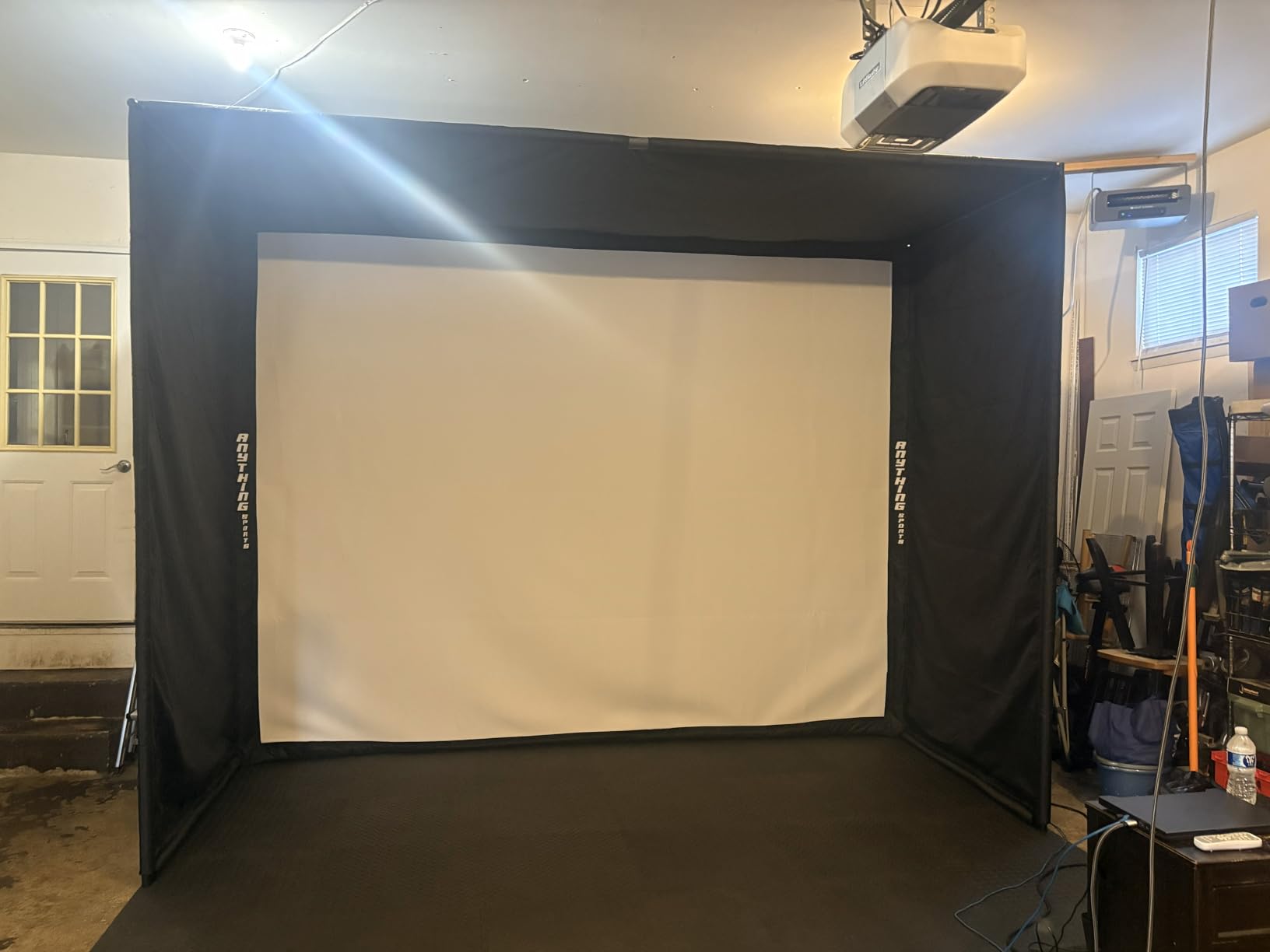 Complete Golf Simulator Enclosure Package – 4K-Ready Impact Screen with Blackout Cage, Projector Mount, Frame Poles, Side Shank Nets | Indoor & Garage Practice | Easy Setup | 12-Month Warranty customer photo 2