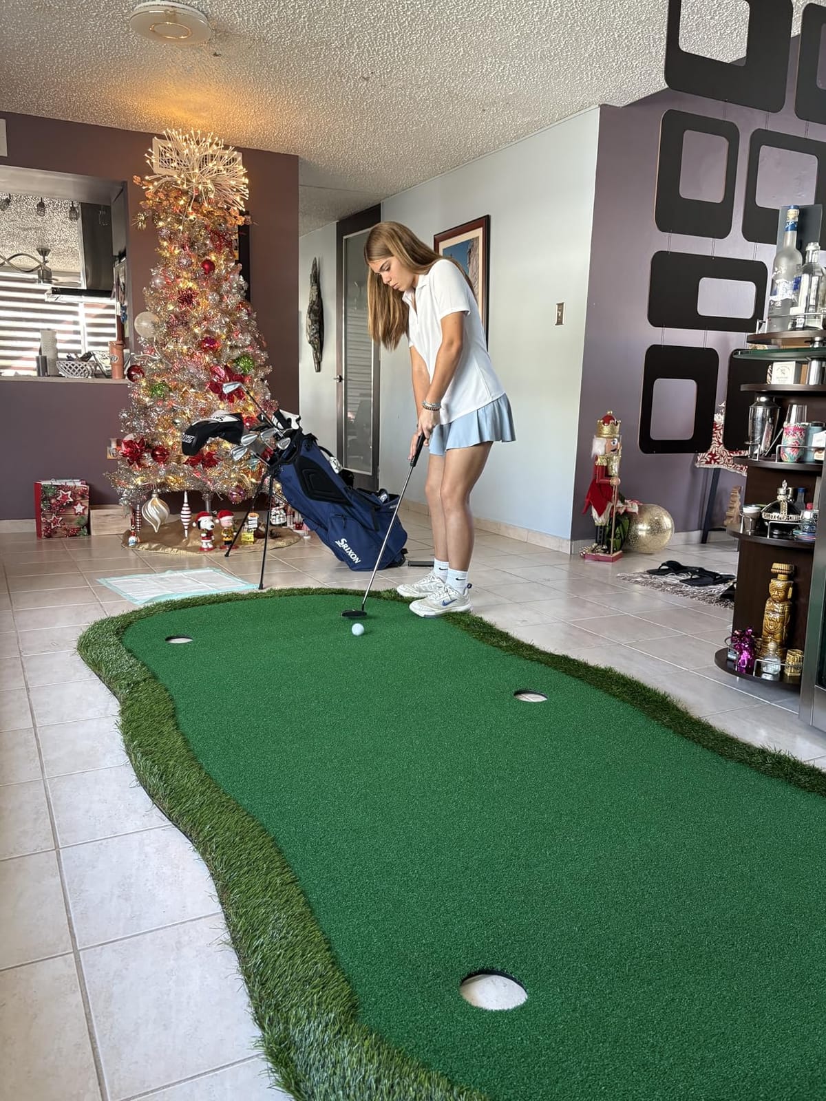 Golf Putting Green Indoor Outdoor Large Practice Putting Mat 5x10ft/5x12ft customer photo 2