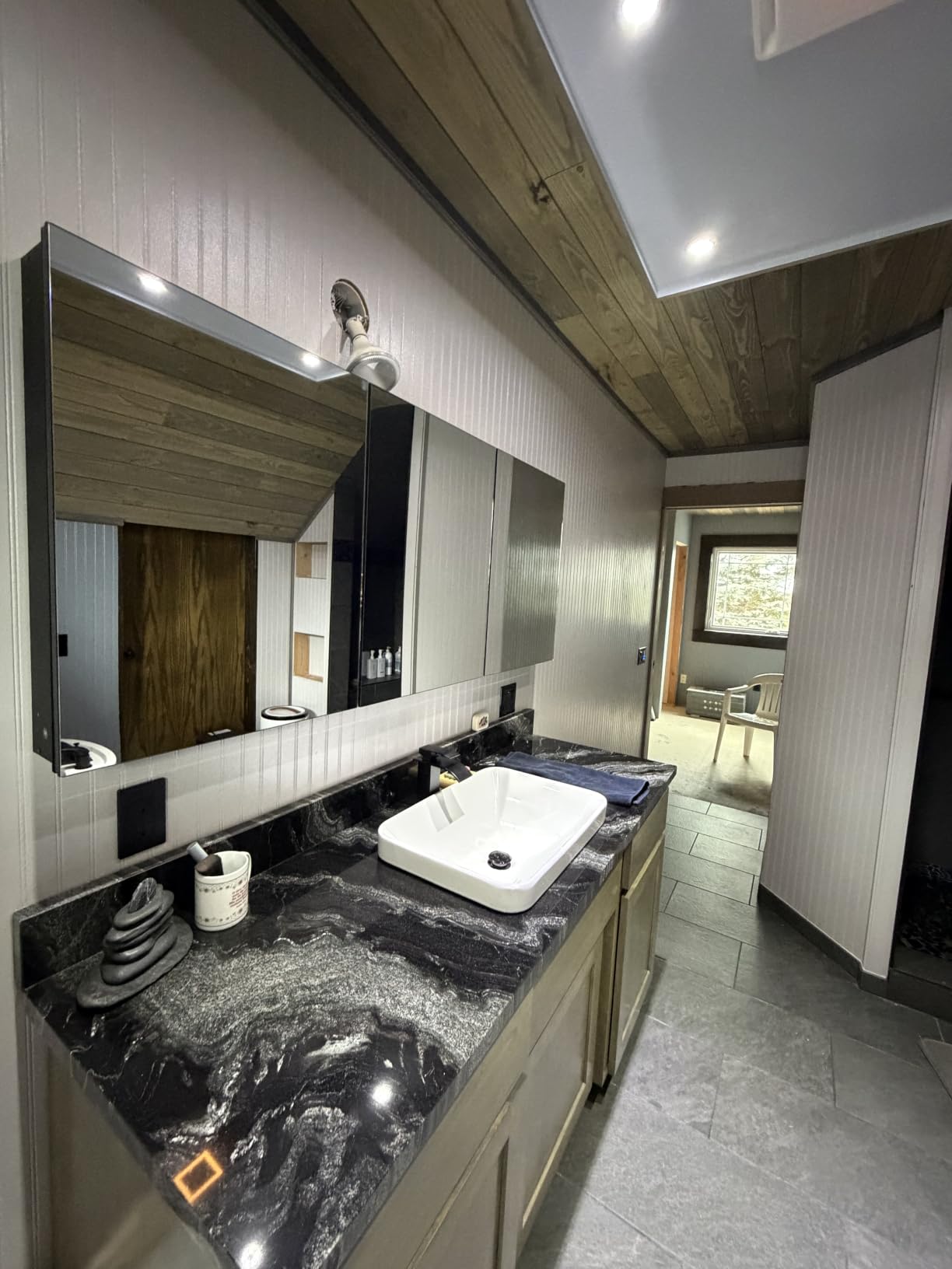 Keonjinn 30 x 26 Inch Bathroom Medicine Cabinet with Mirror, Ample Storage customer photo 2